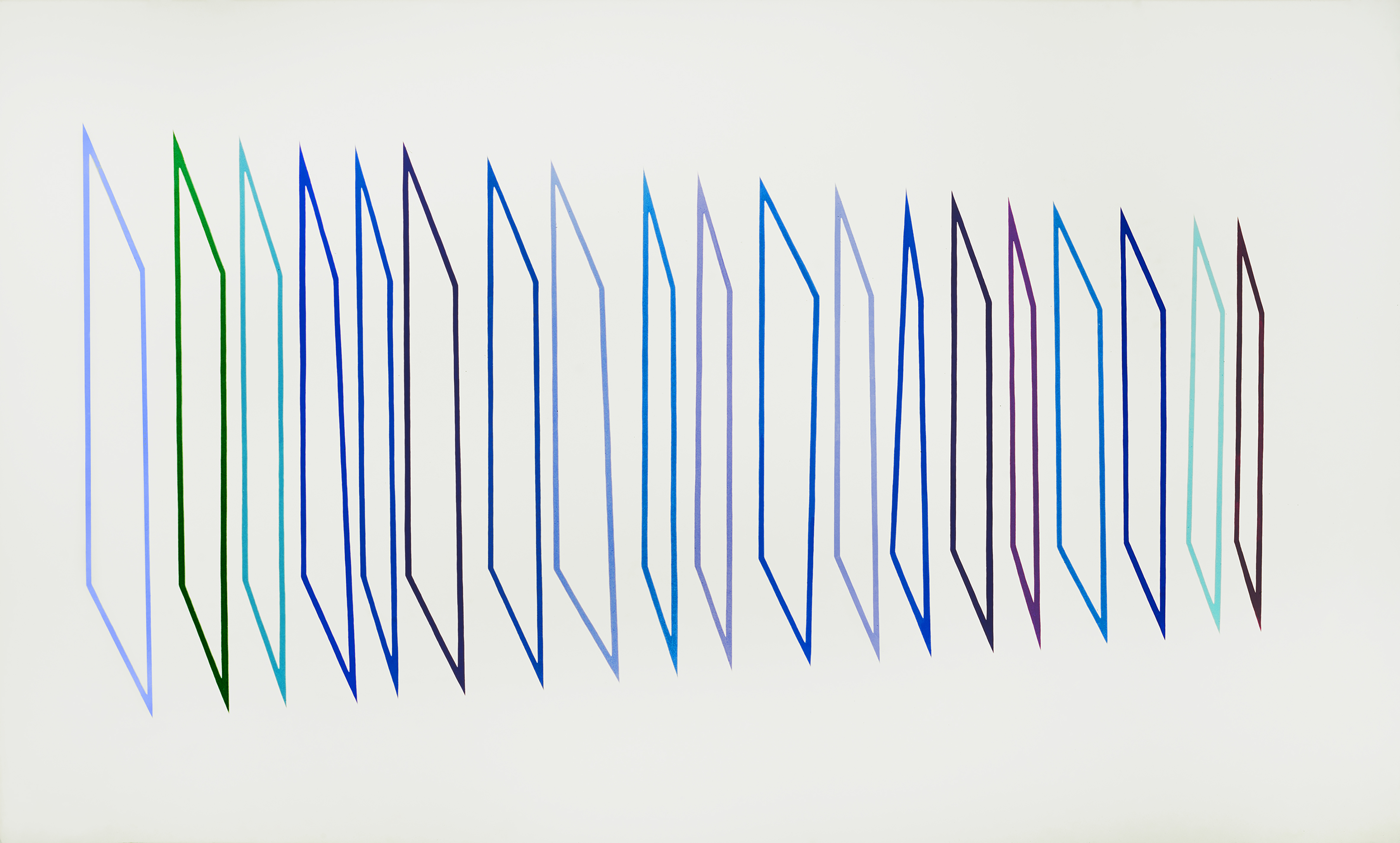 Untitled, 2003. Acrylic on canvas, 140 x 250 cm.