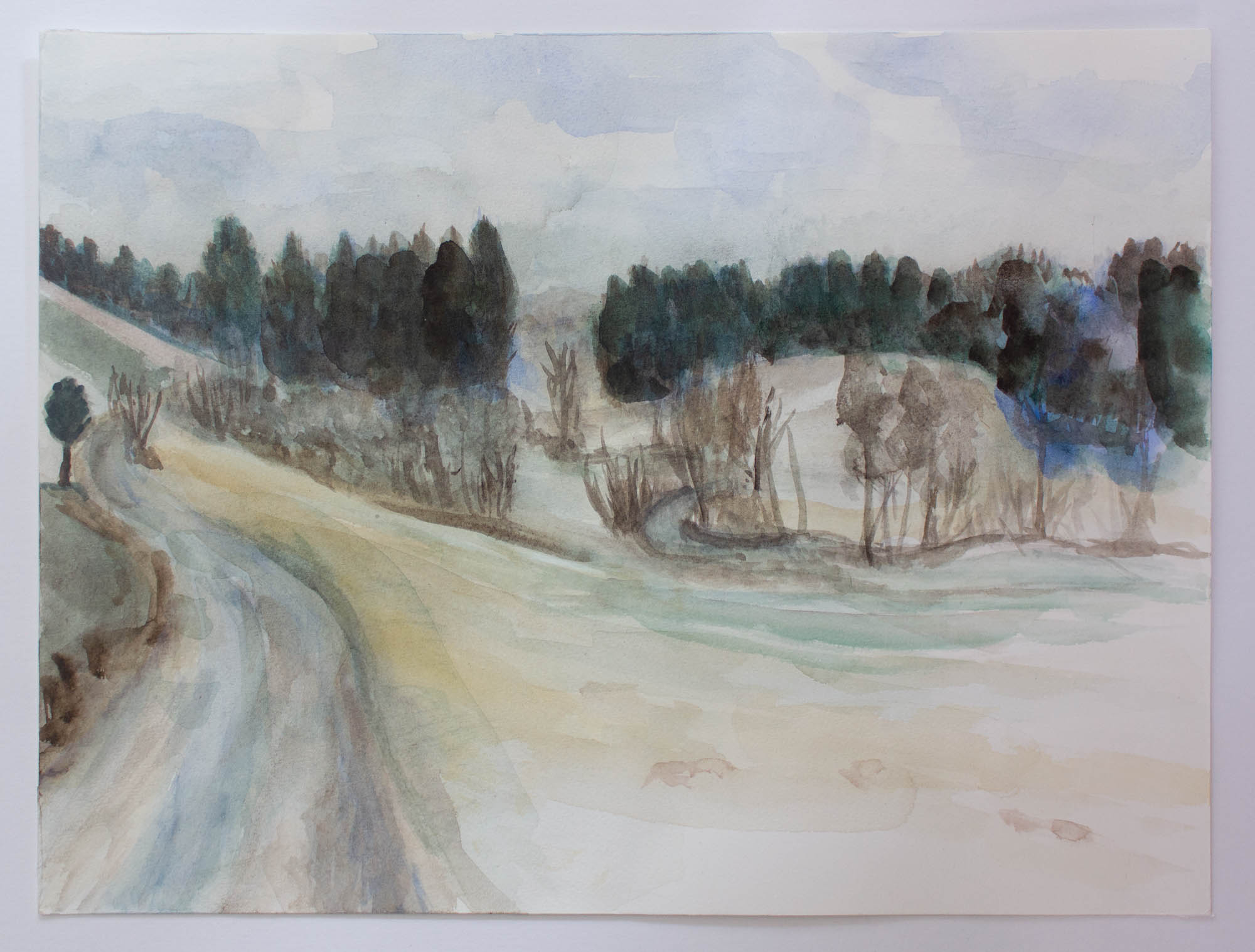 Path, Watercolour, 2020, 23x30,5cm