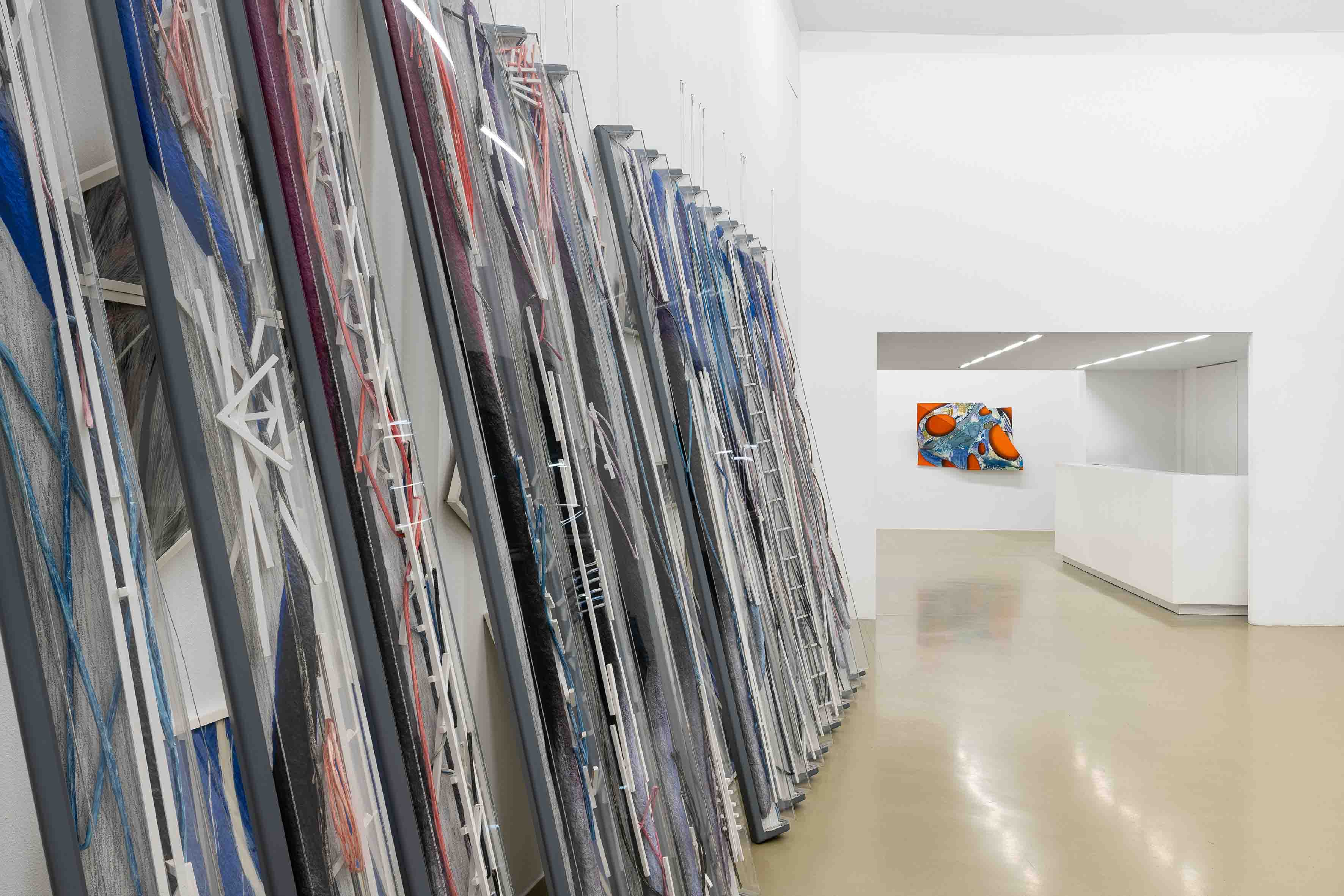 FUGUE FOR THREE ARTISTS with works by RYAN FOERSTER, STEFAN REITERER and MEINA SCHELLANDER at CRONE WIEN curated by MÉLANIE SCHEINER [from 20241205 to 20240118] [Photo: Simon Veres]