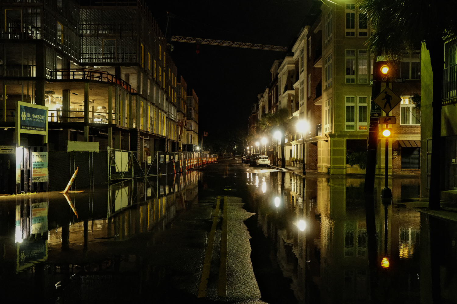 Tidal flooding on Washington St, September 2022