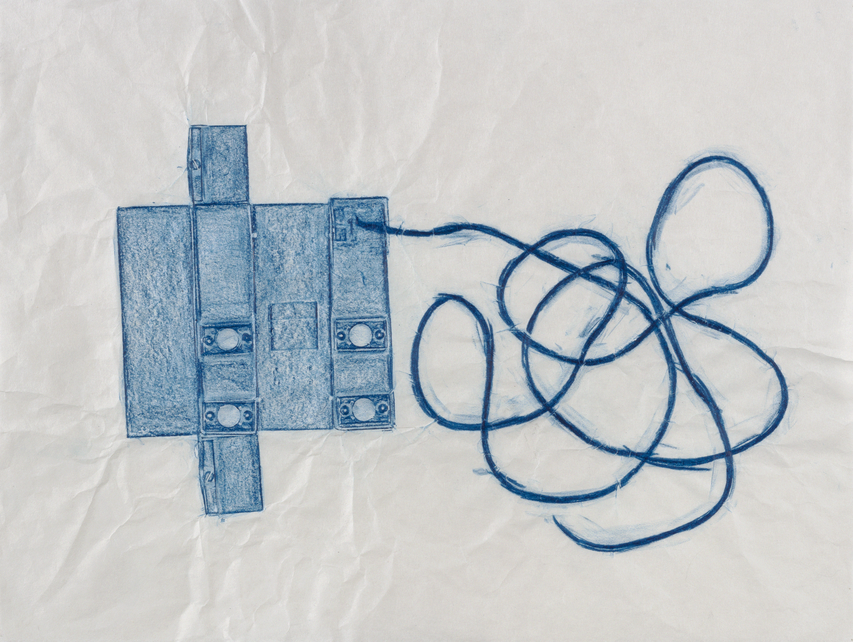 Aaton Battery Charger, 2016. Frottage, 18 &times; 23 &frac34; inches