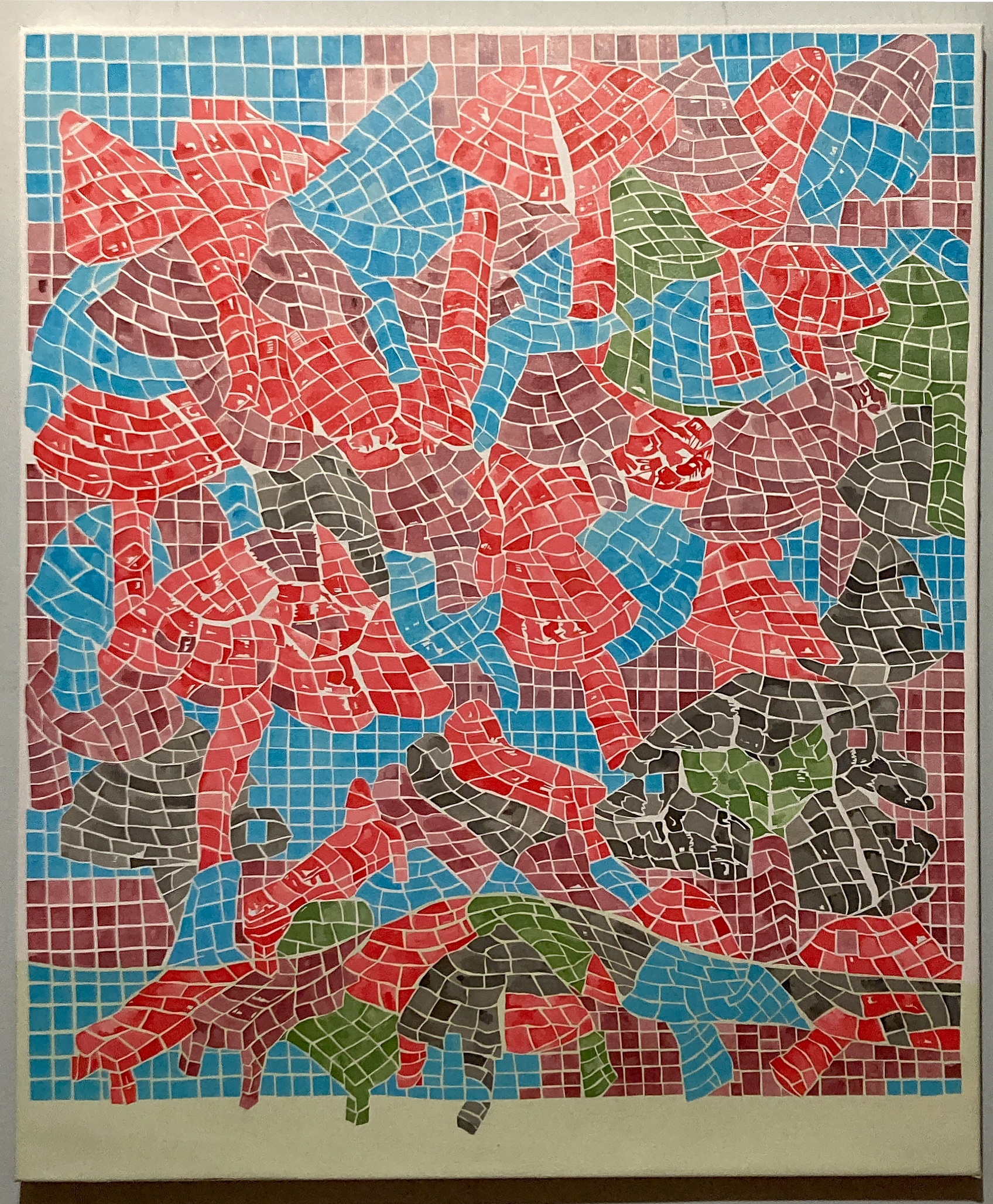 Untitled Resort Furniture, 2022, Oil and acrylic on linen 30 × 36 in