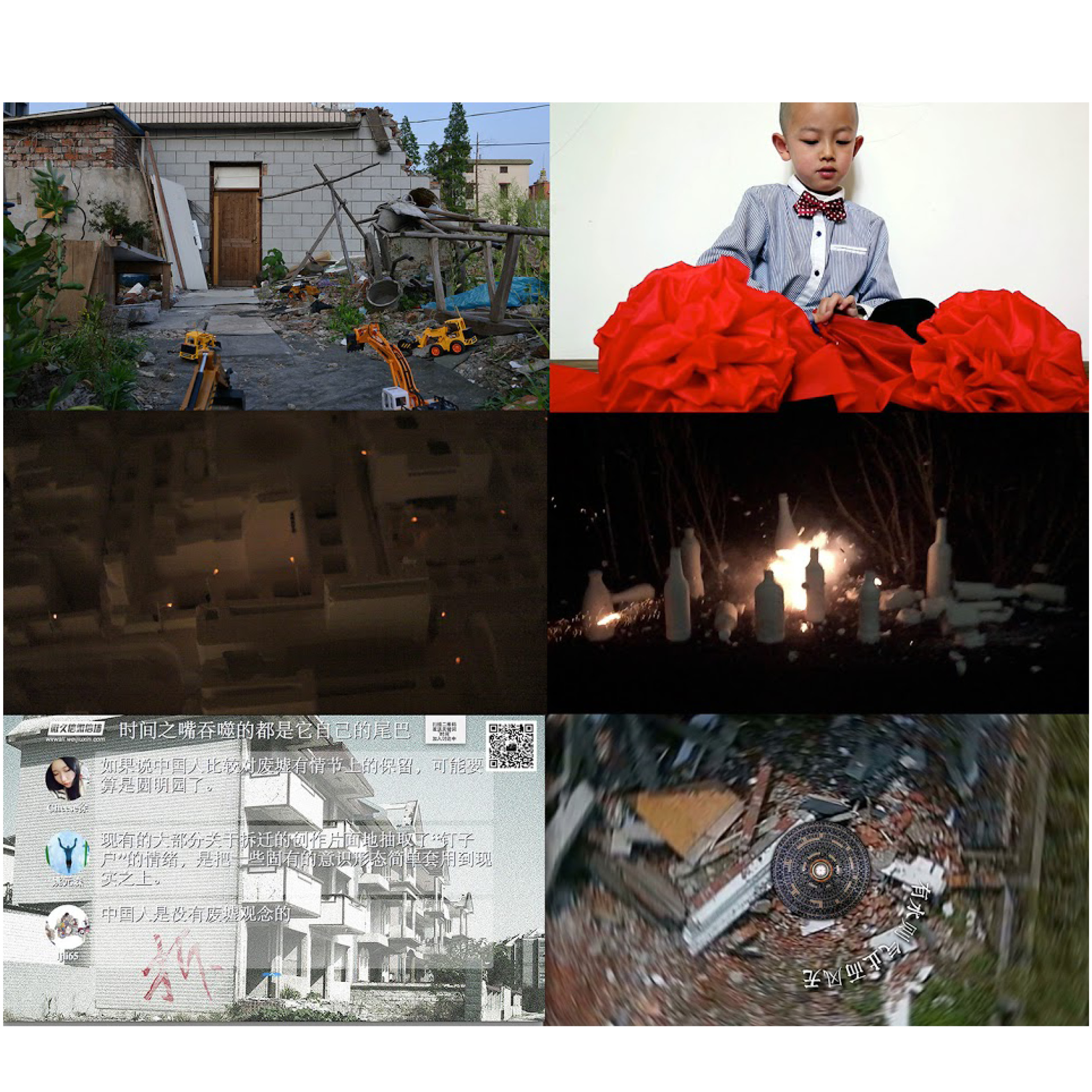 Floating Life in Crevice2014Three - Channel Video5’44”