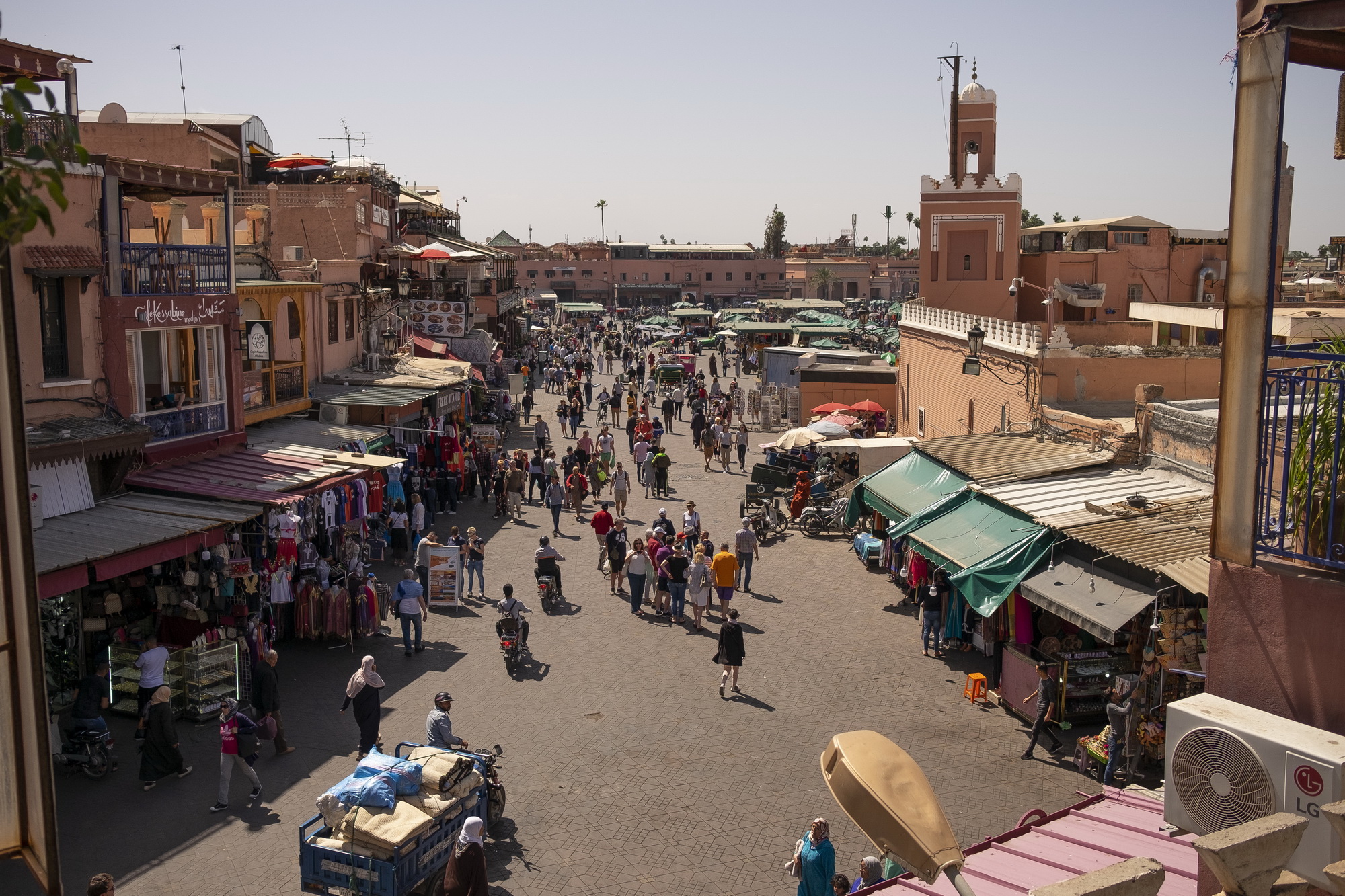 Djemaa el-Fnaa is the main square and market of the city.