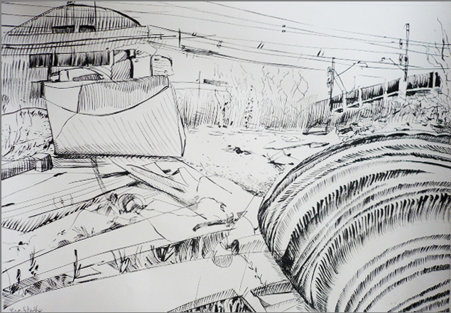  Ink on Paper, 36"x48" 2008