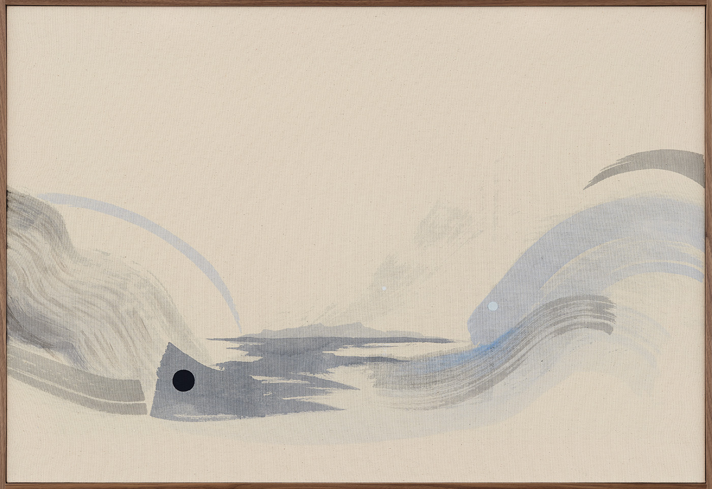 Framtidens skugga VI, 2025 Acrylics on canvas 70 x 102 cm each incl. frame