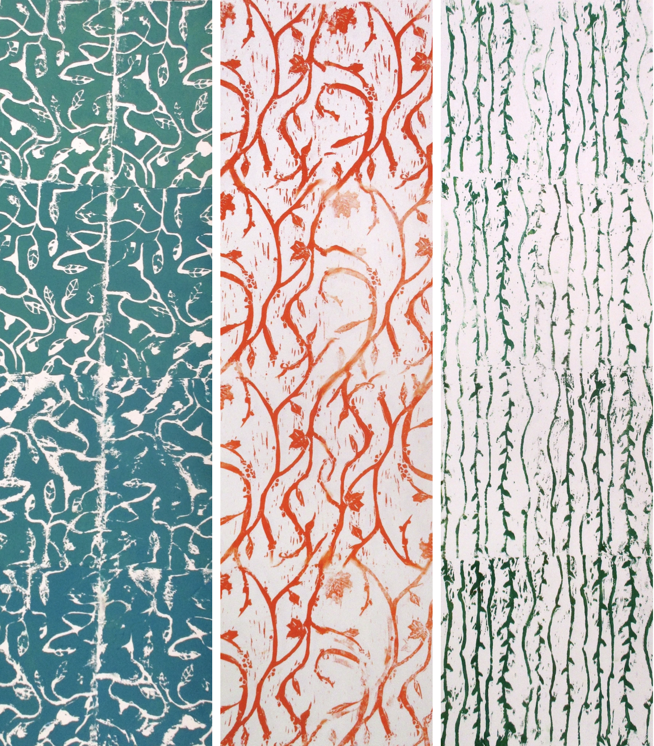 Completed Block Printed Wallpaper