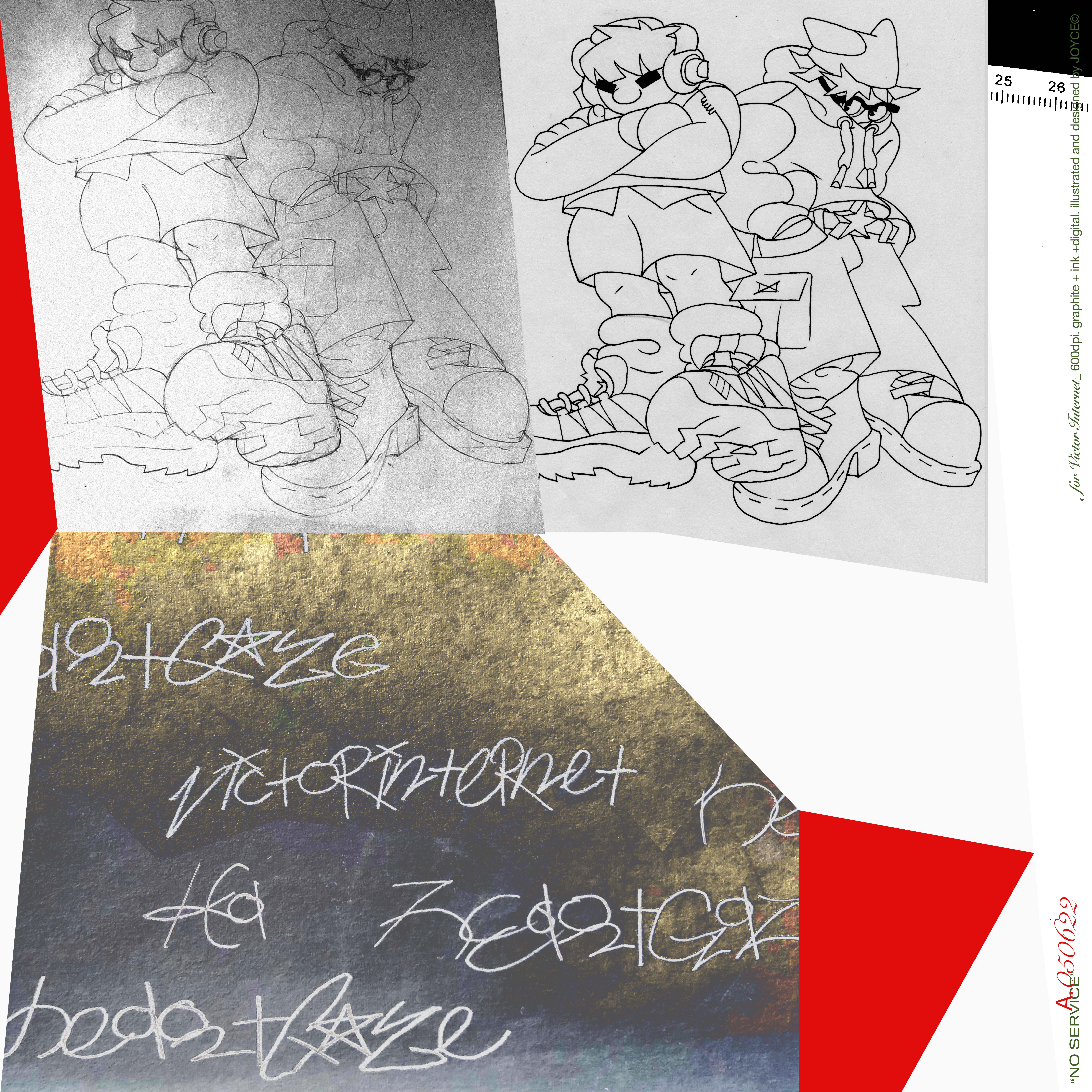 Process : Illustration / Line Art + Calligraphy