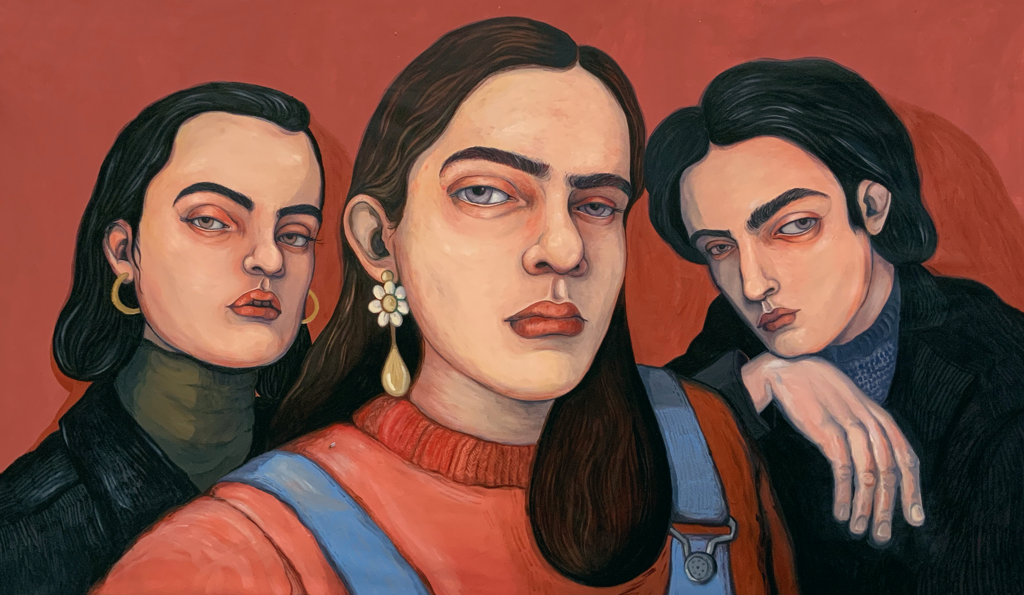 Selfie. 166x220cm. Oil on canvas 2020