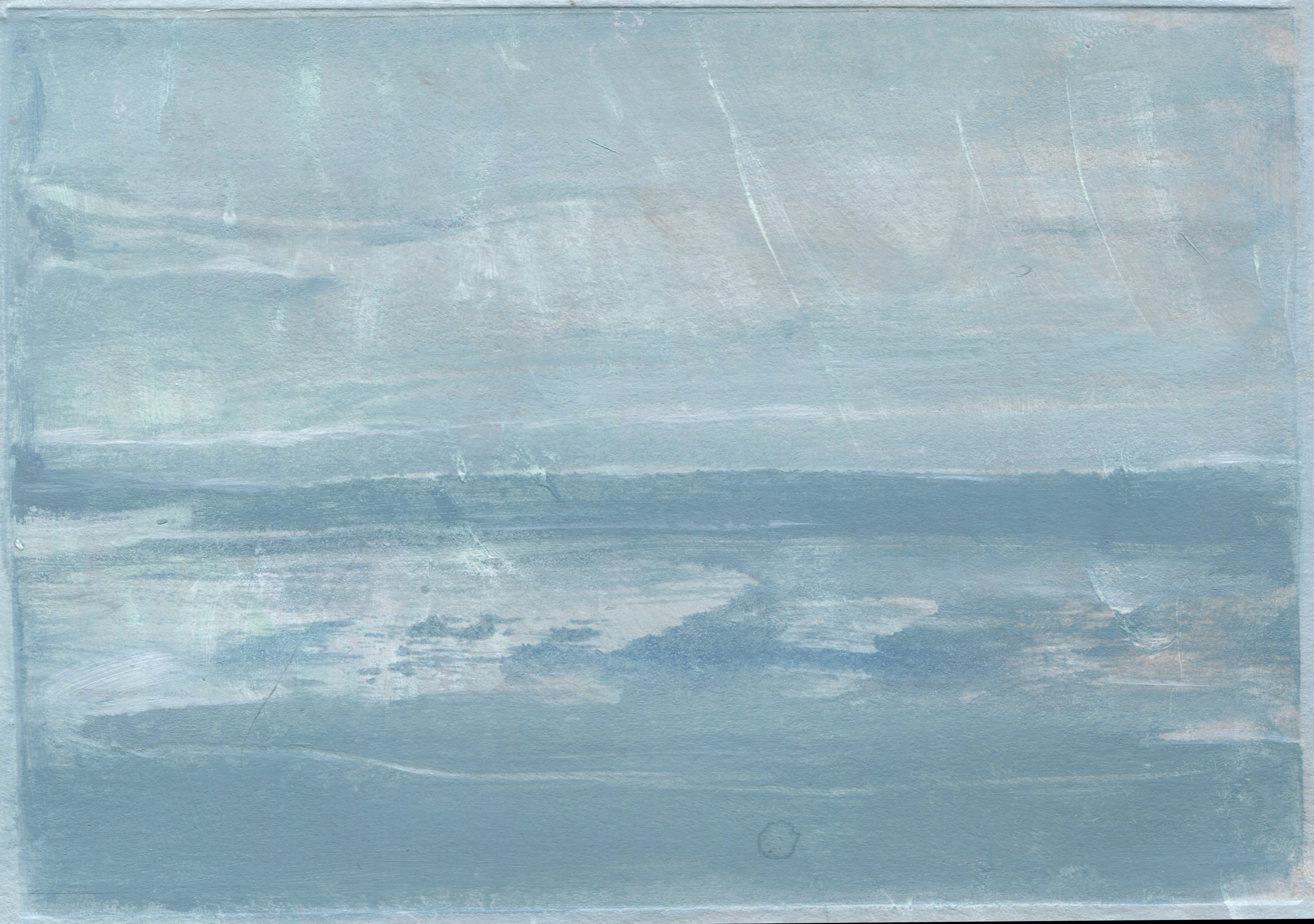 sea (3), acrylic on paper, 10.5 x 15 cm