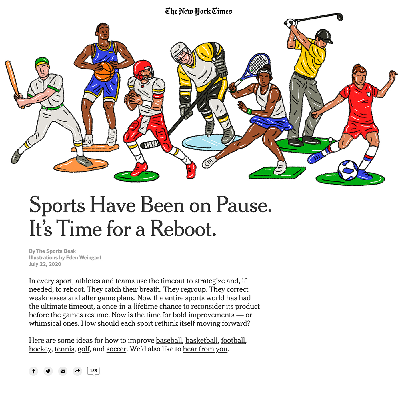 Sports Have Been on Pause. It's Time for a Reboot. - The New York