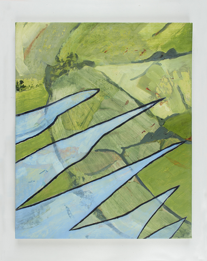  Rain Touches Land  Acrylic and oil on a gesso panel  60 x 50 cm  2016