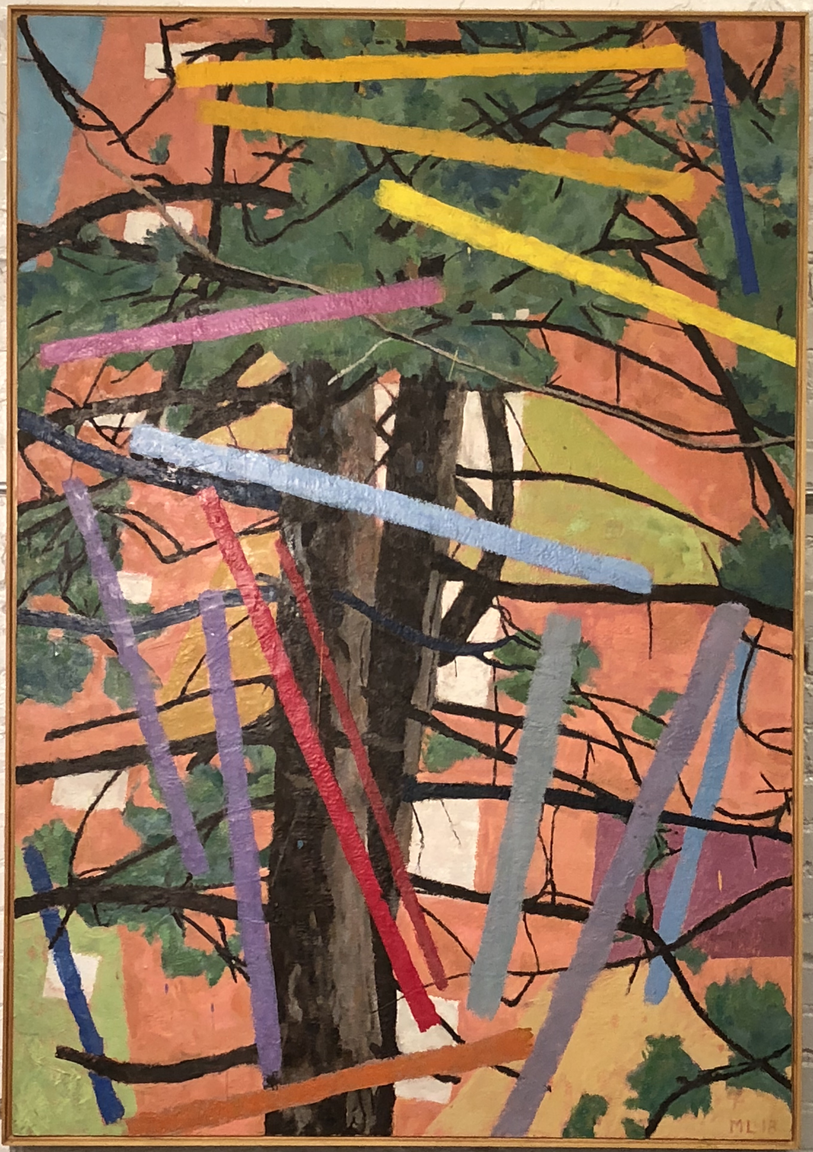 Forest. 2018. encaustic on panel. 66" X 46"