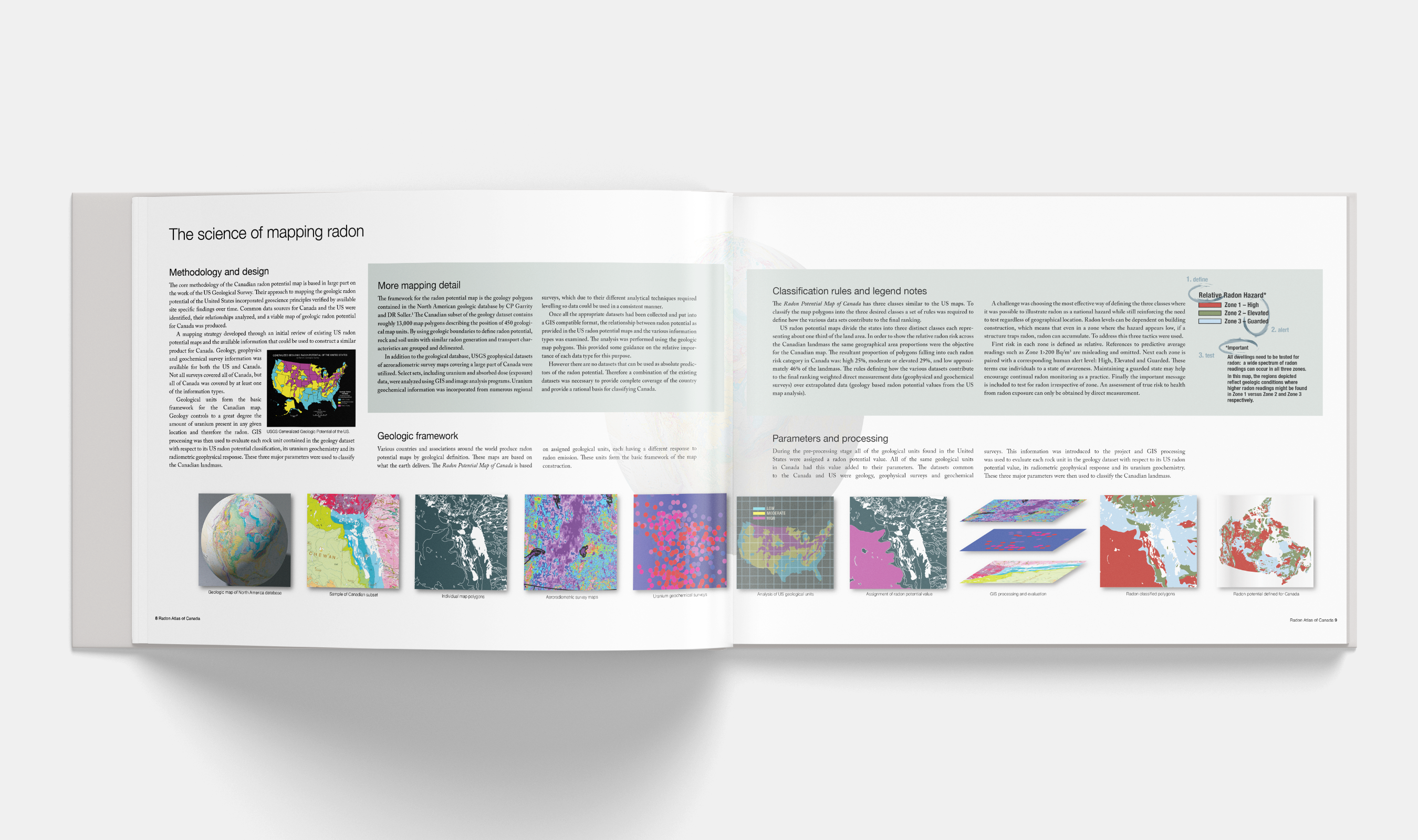 Series of geoscience map sections