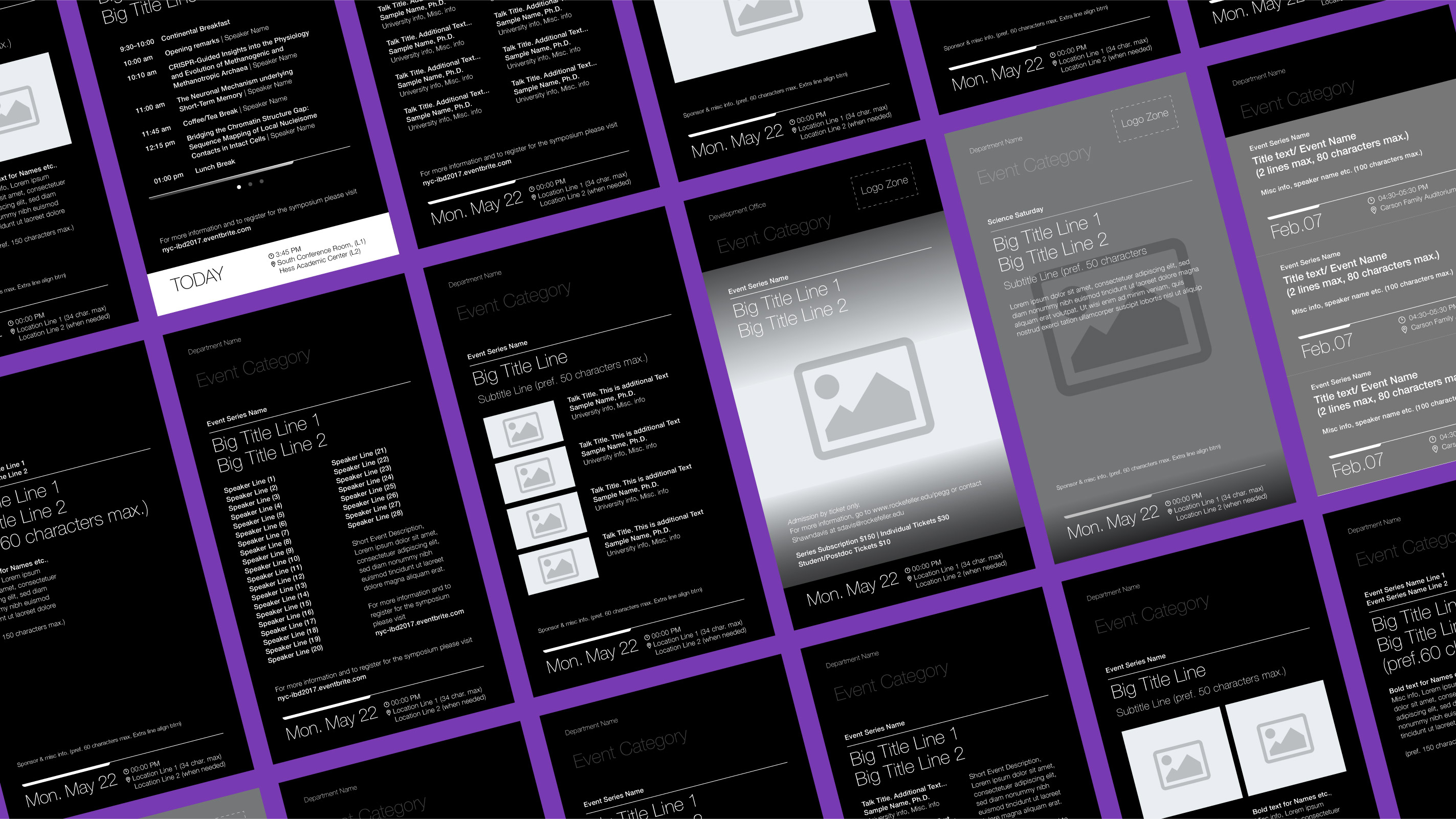 A series of templates were created based on the communication needs of different departments.