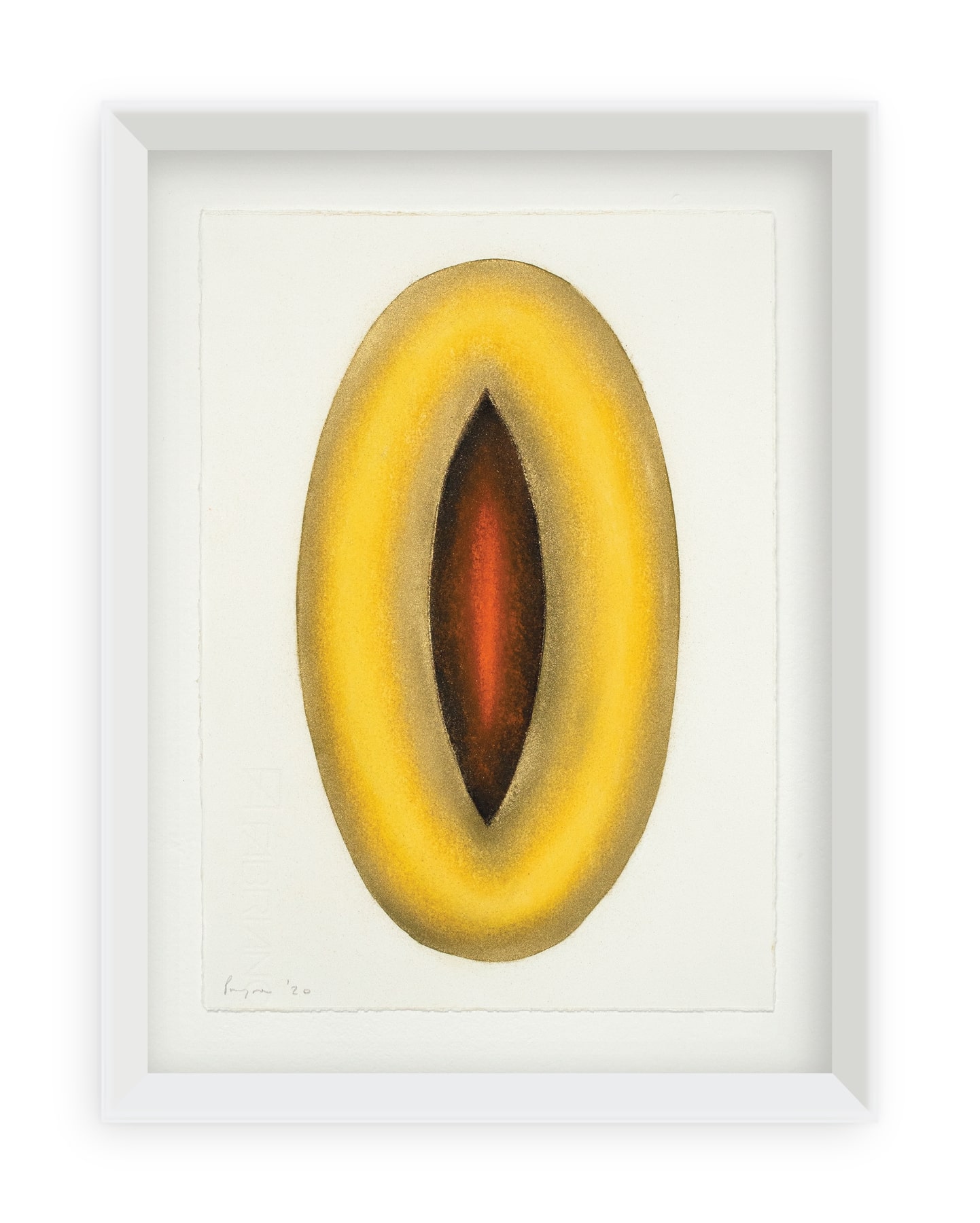 Solar Bi-Pod VI, 2020, Soft pastel and pigment powder on Fabriano Rosapina 285g paper, 27 × 36 × 3.5 cm