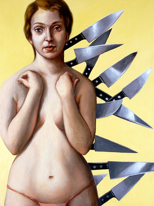  OGGI MI SENTO BUONA   2006 olio su tela cm 150x80