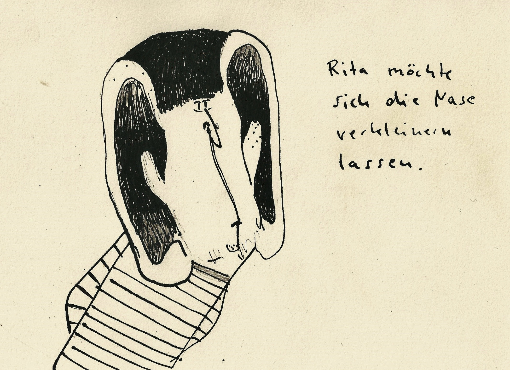 Rita wants to have her nose reduced