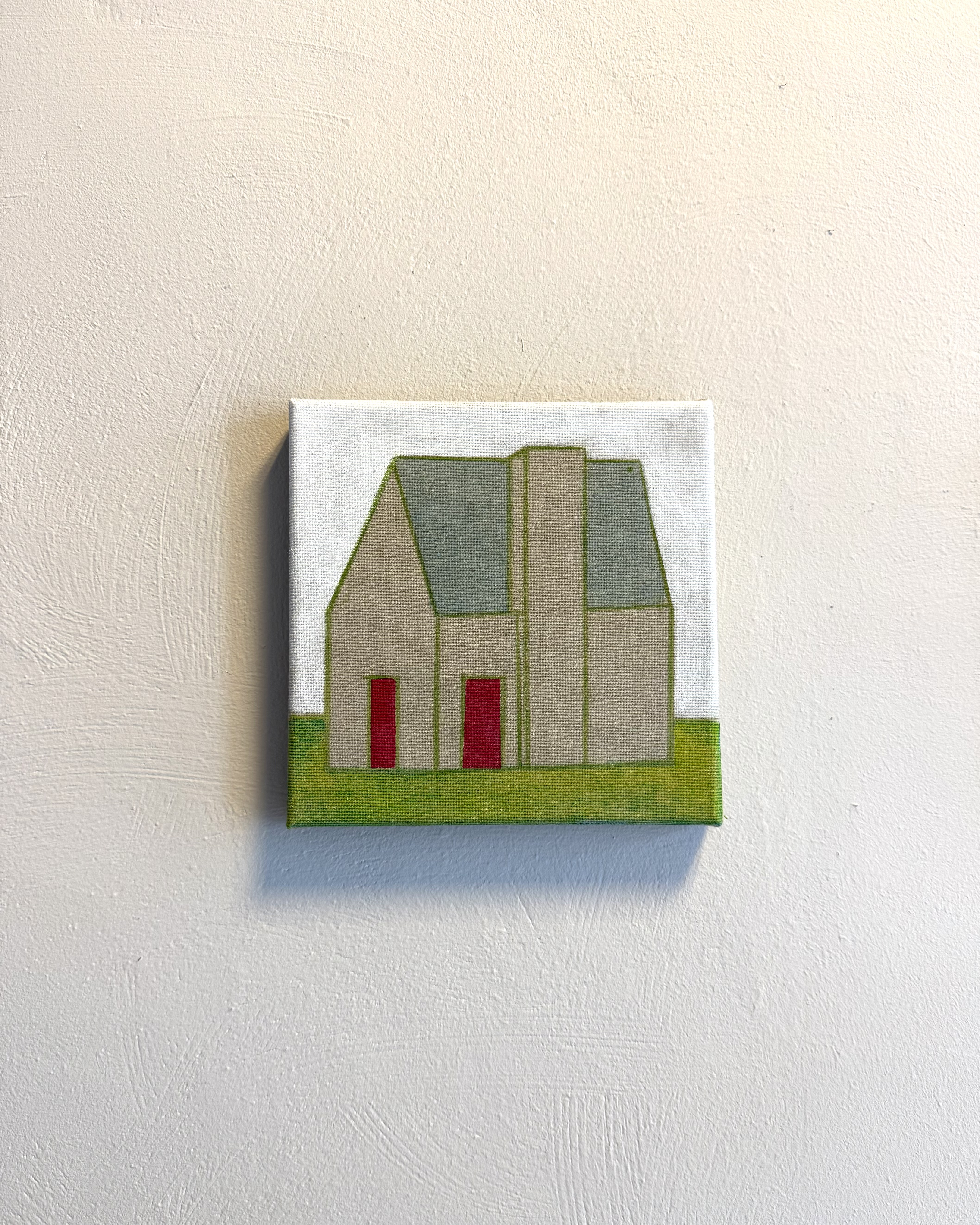 Across the Apiary, 2025, Acrylic and pencil on canvas, 18 x 18 cm