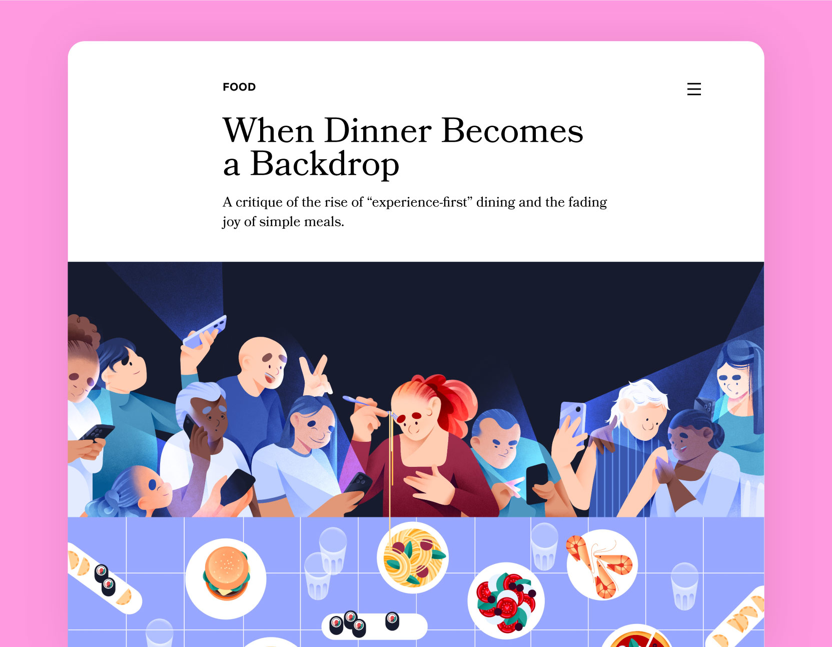 When Dinner Becomes a Backdrop