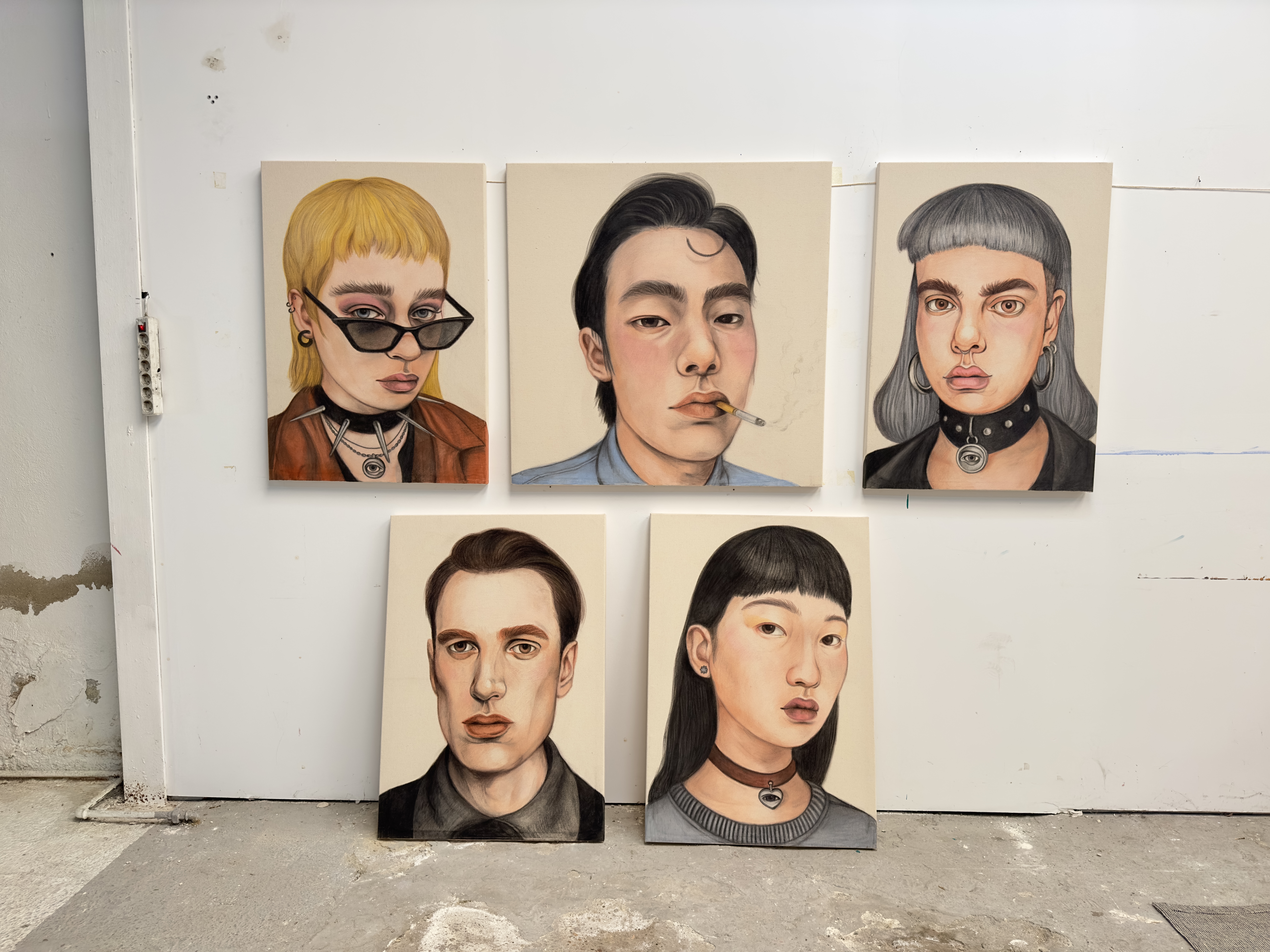 Artworks at the studio. 