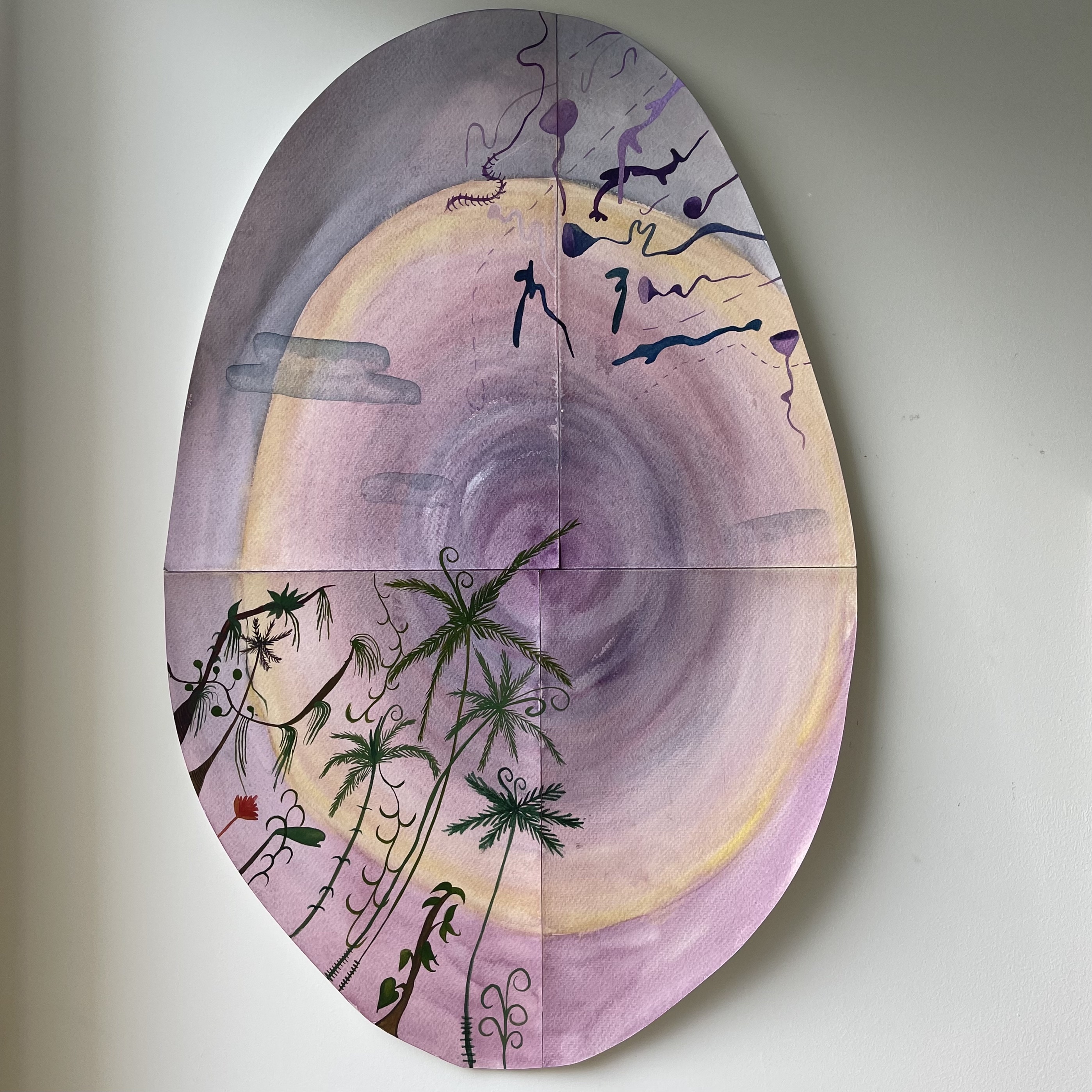 The Shore 2023 70 x 50 cm Gouache and watercolor on paper