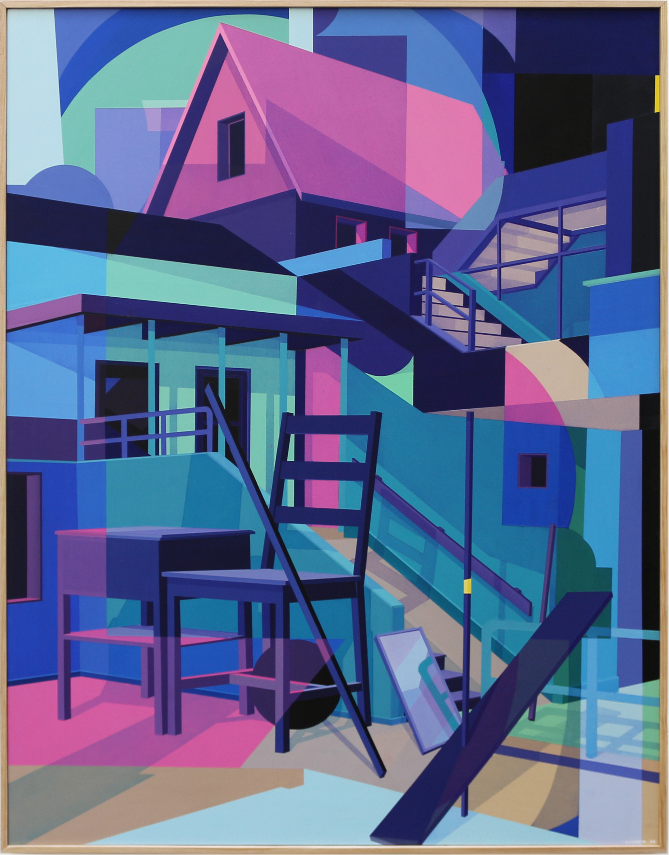 (7) / (7) - Banc public - 92 x 73