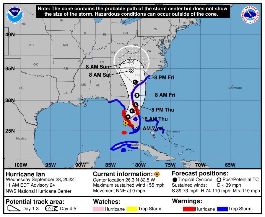 NHC Advisory 24 (Wed 09/28)