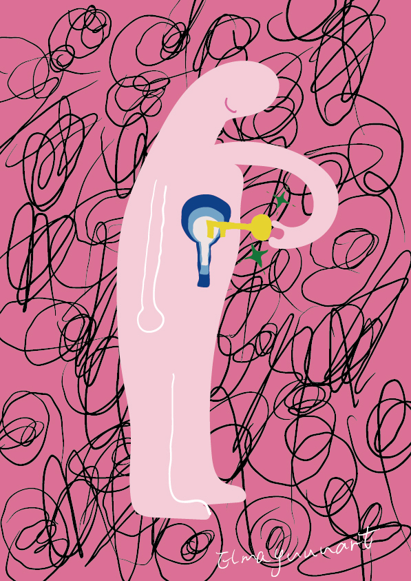 personal project-know yourself part2-this illustration was inspired by the article "Knowing yourself is a lifelong lesson" from LOHAS magazine