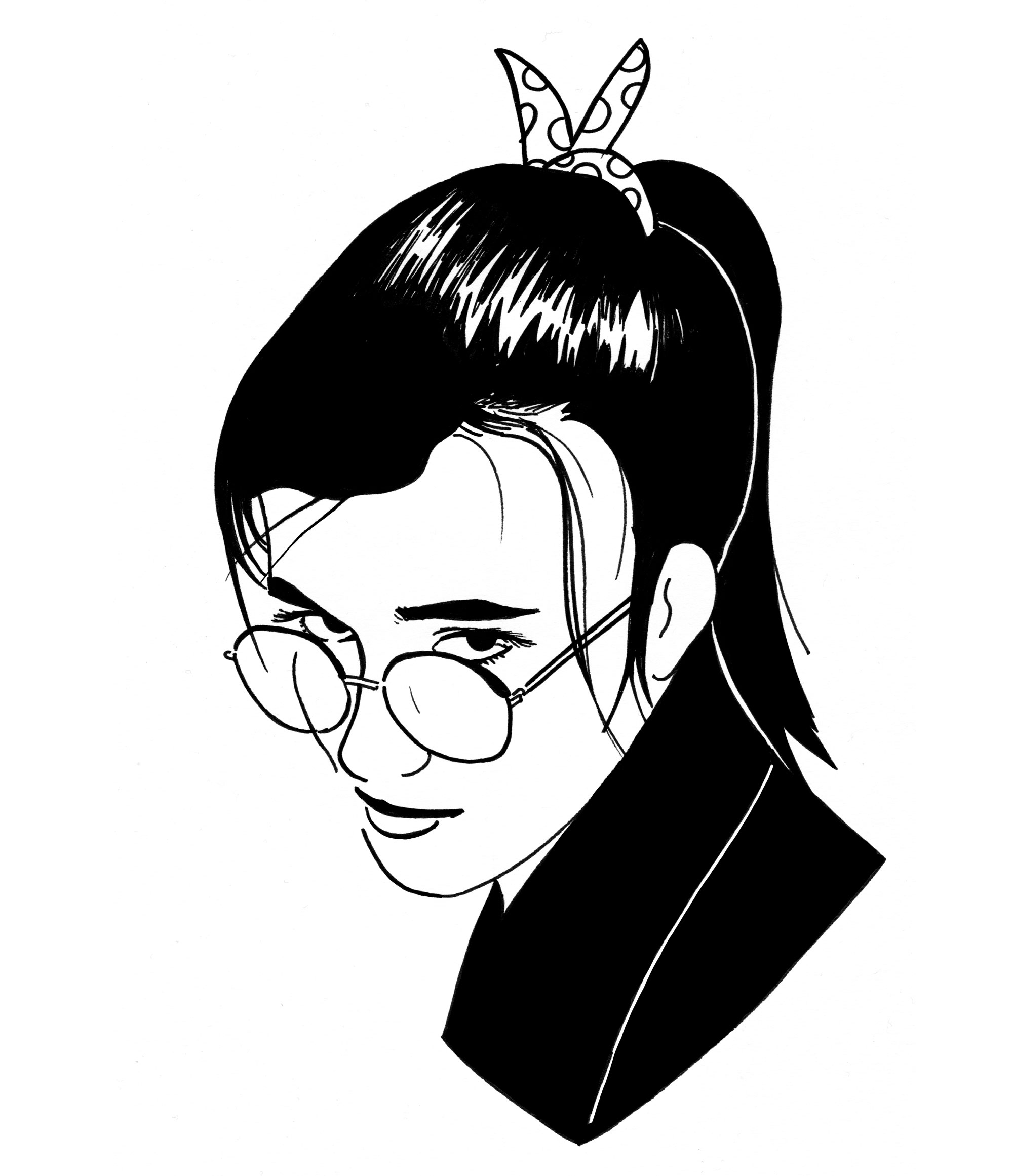 Marielle's Look - Ink on paper 20x24 cm