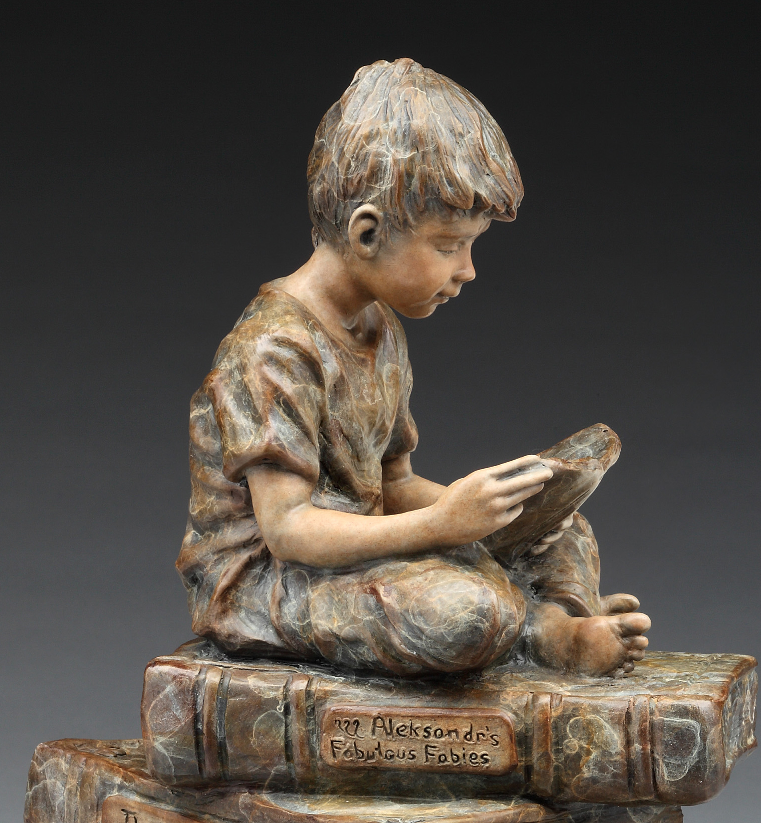 Lifted by Literature Boy Close Right View by Angela Mia