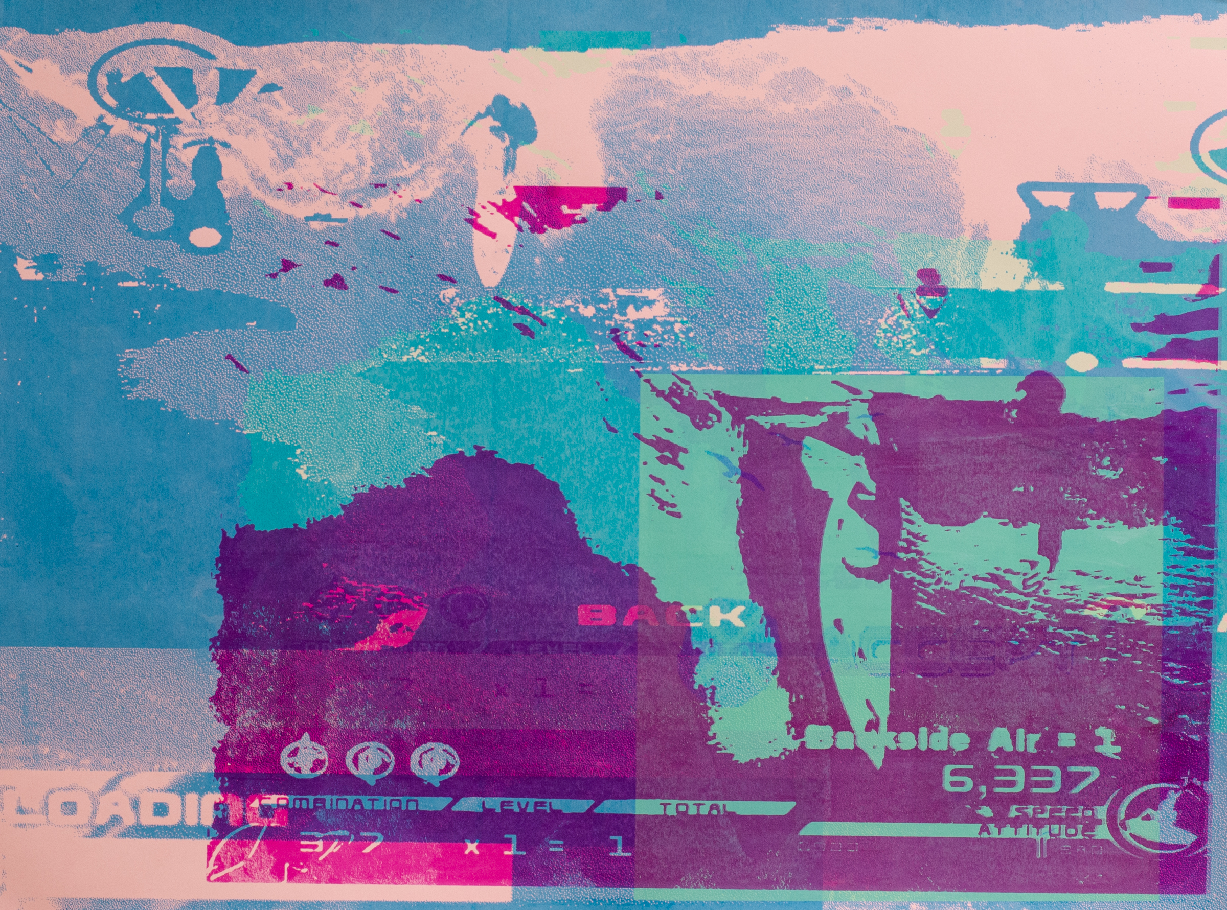 Backside Air. 2022. Screen print on paper. 25" by 19".