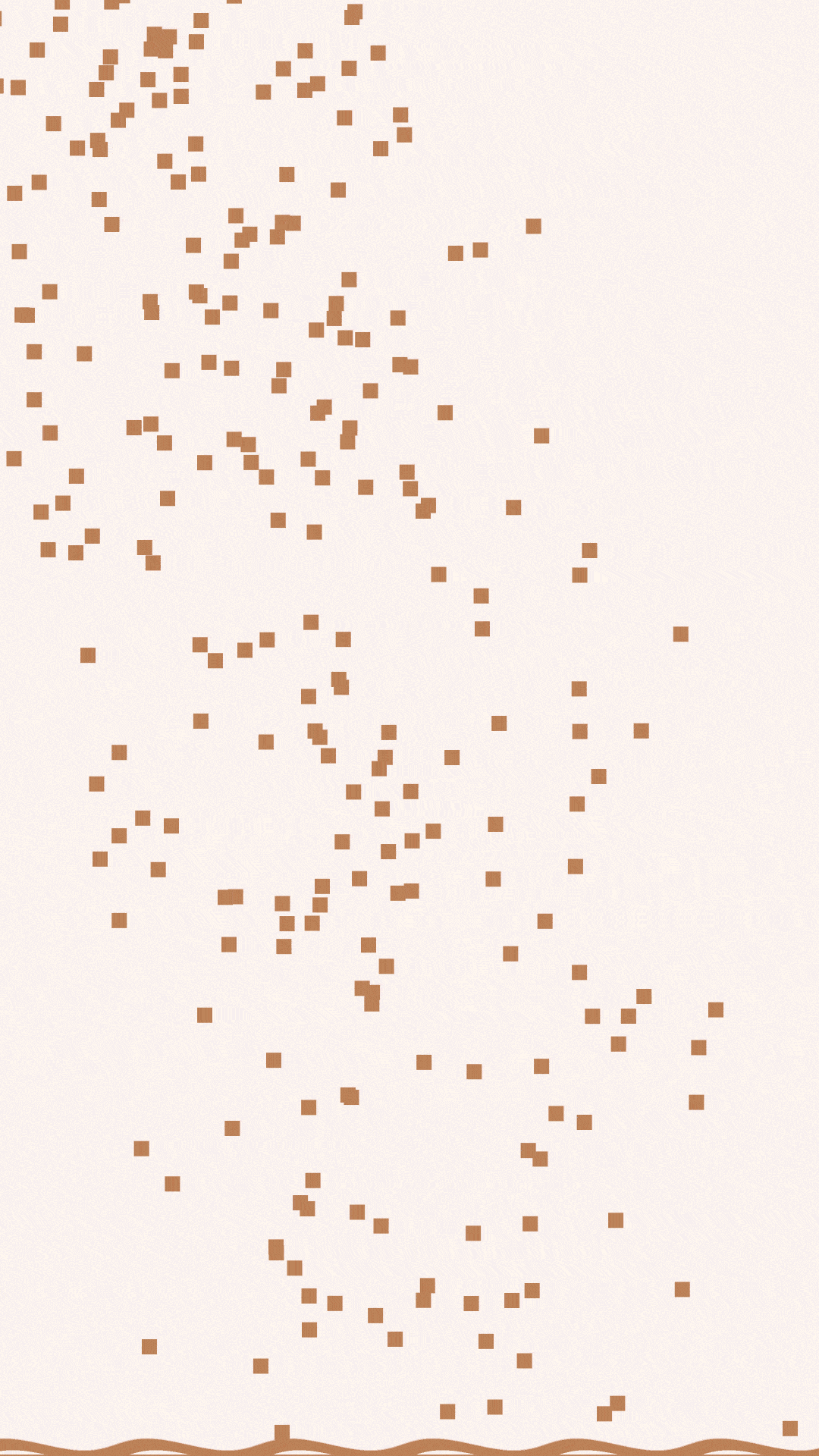 Confirmation of order animation, with grains filling up the screen