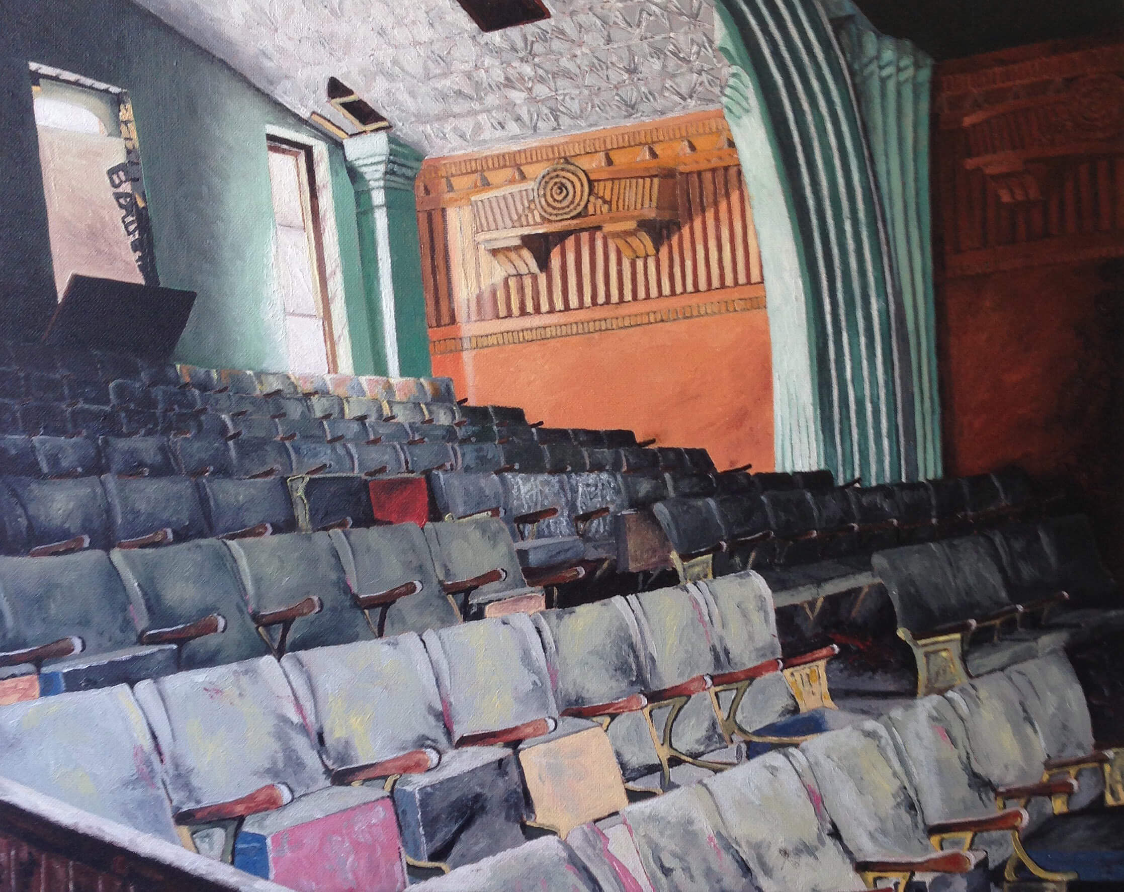 The Forgotten Theatre — Balcony I, Oil on Canvas, 40 x 50 cm.