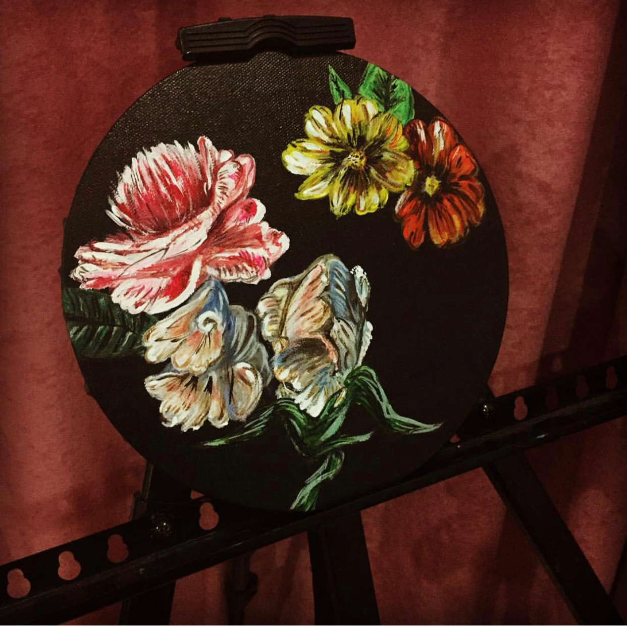 Roses on Black - Acrylic on canvas - 2015