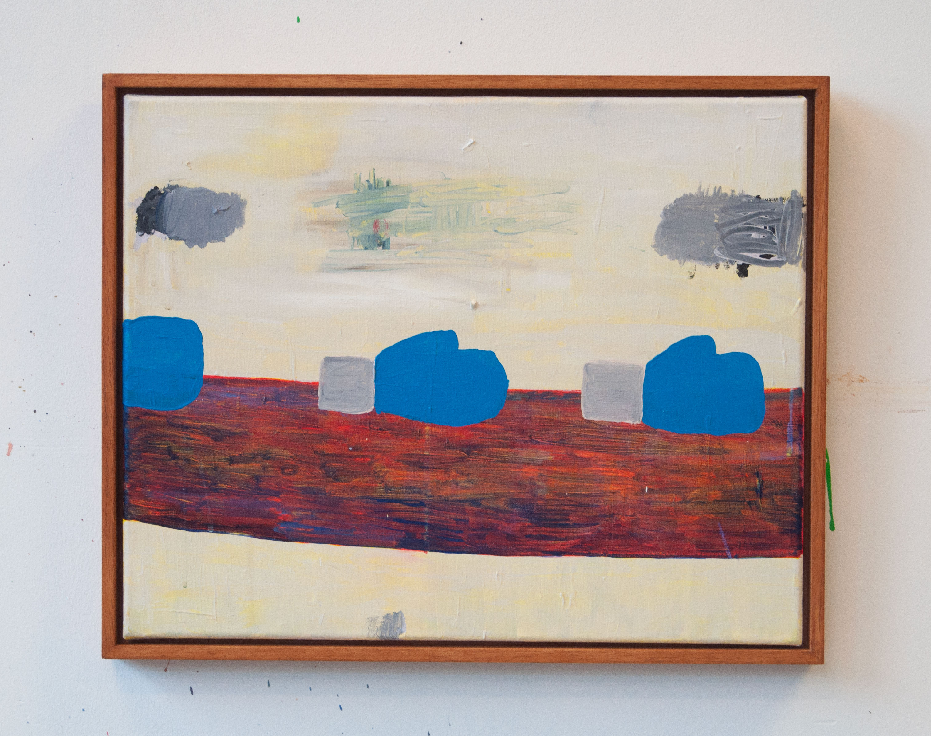 Boxing Gloves Blue/ 40x30/ Acrylics on canvas