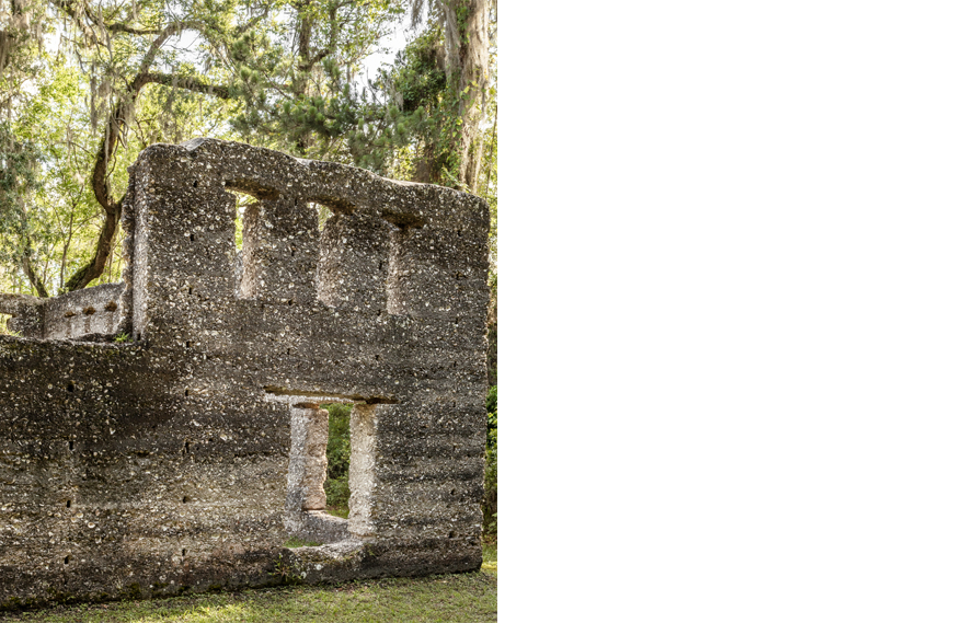 Ruins of Tabby (Shell) Construction, 2018.  Archival pigment print, 40  x 32 inches.