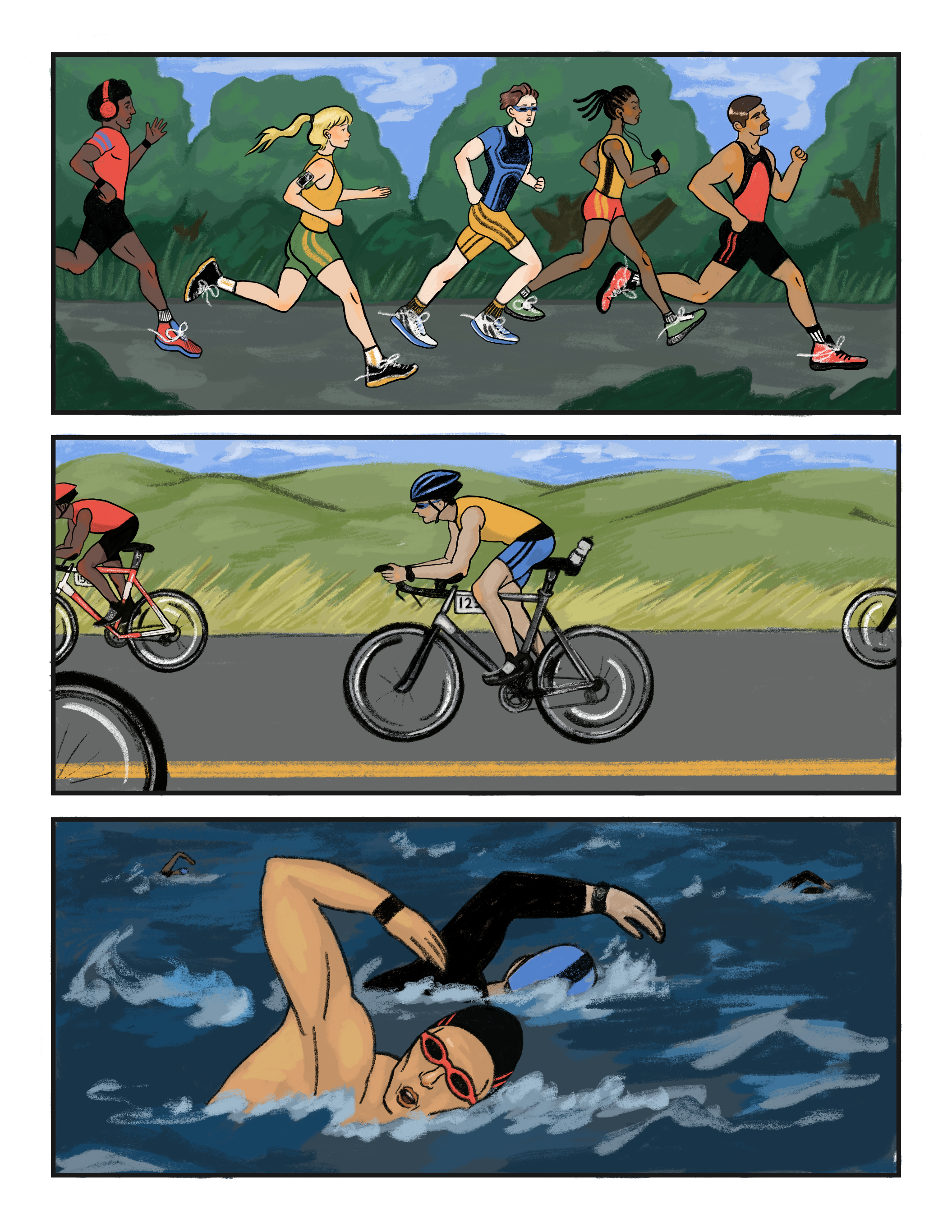 Triathlon Graphic Novel Page