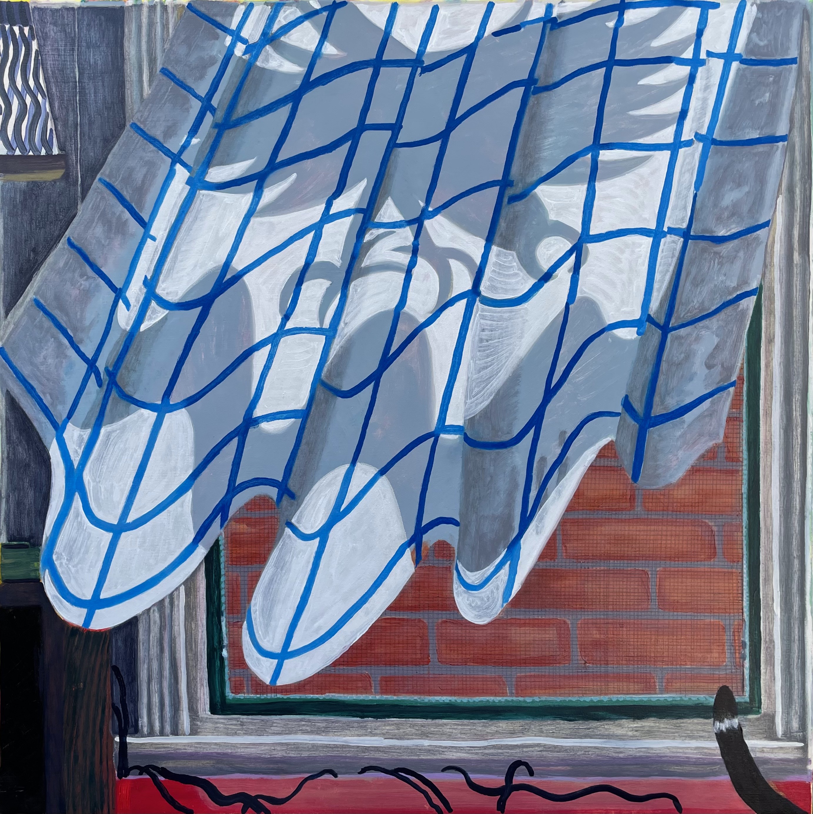 Eagle in Window. Oil on canvas, 36" x 36"