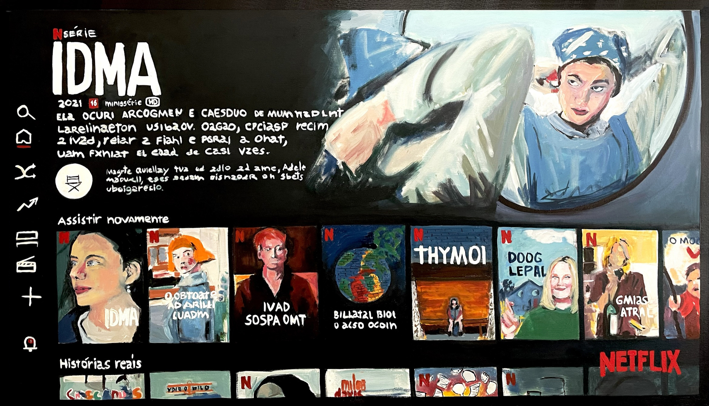 Netflix - 80 cm x 130 cm - óleo sobre painel