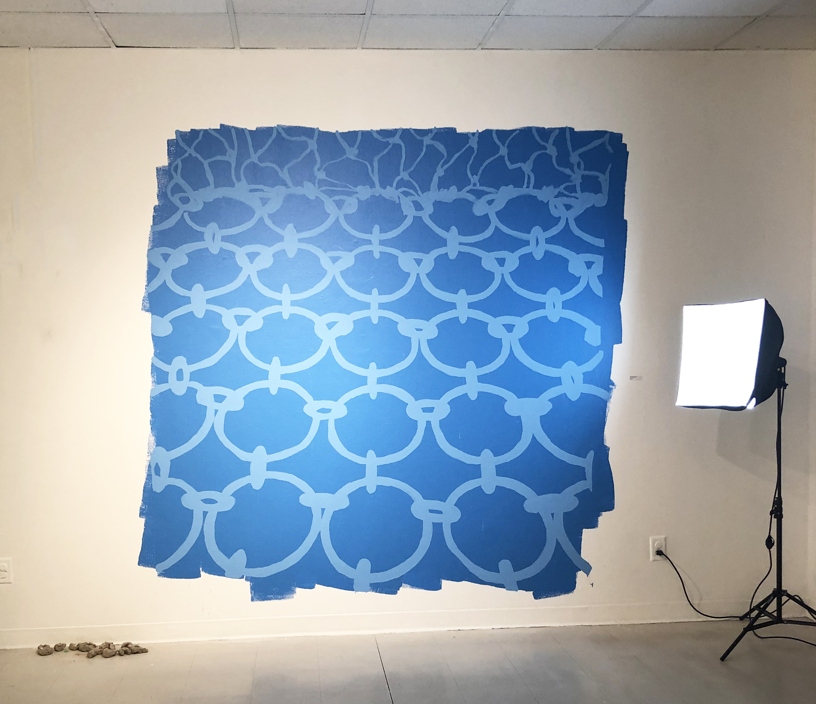 #Shucked, wall performance painting, 2021