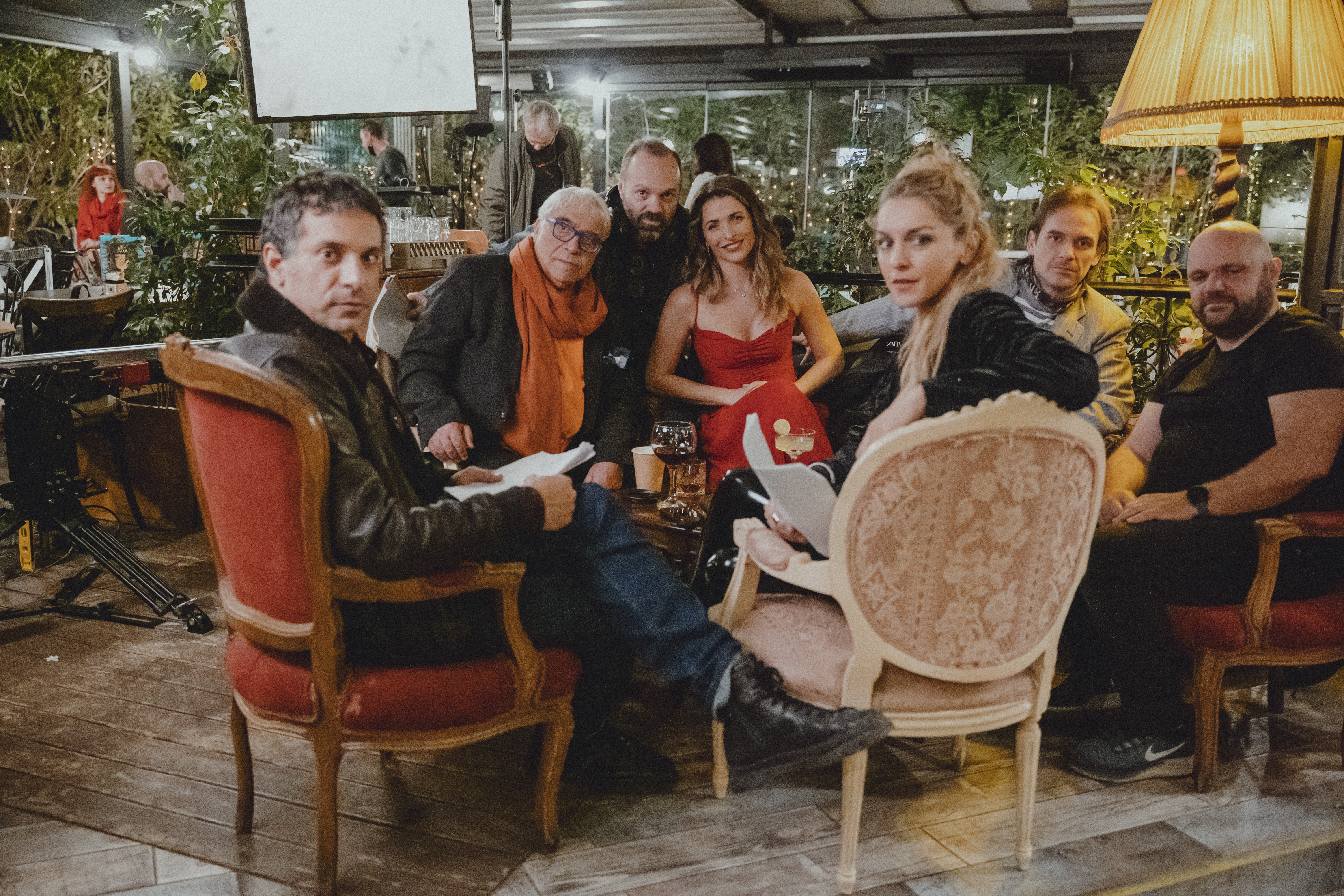 Backstage photography of the TV series  "aoratoi"