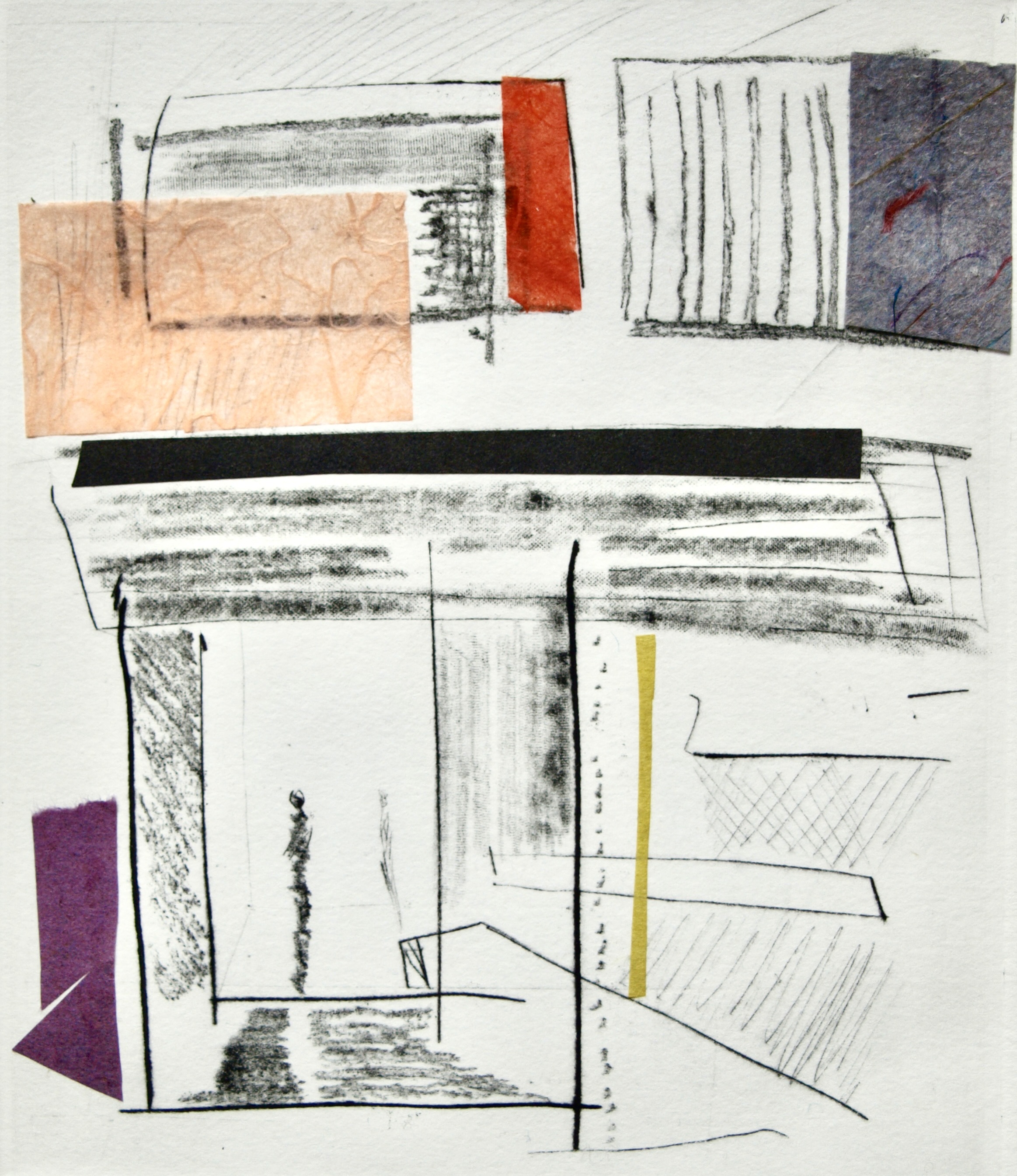 'Accommodating the view I' - Drypoint etching (32 x 27 cm)