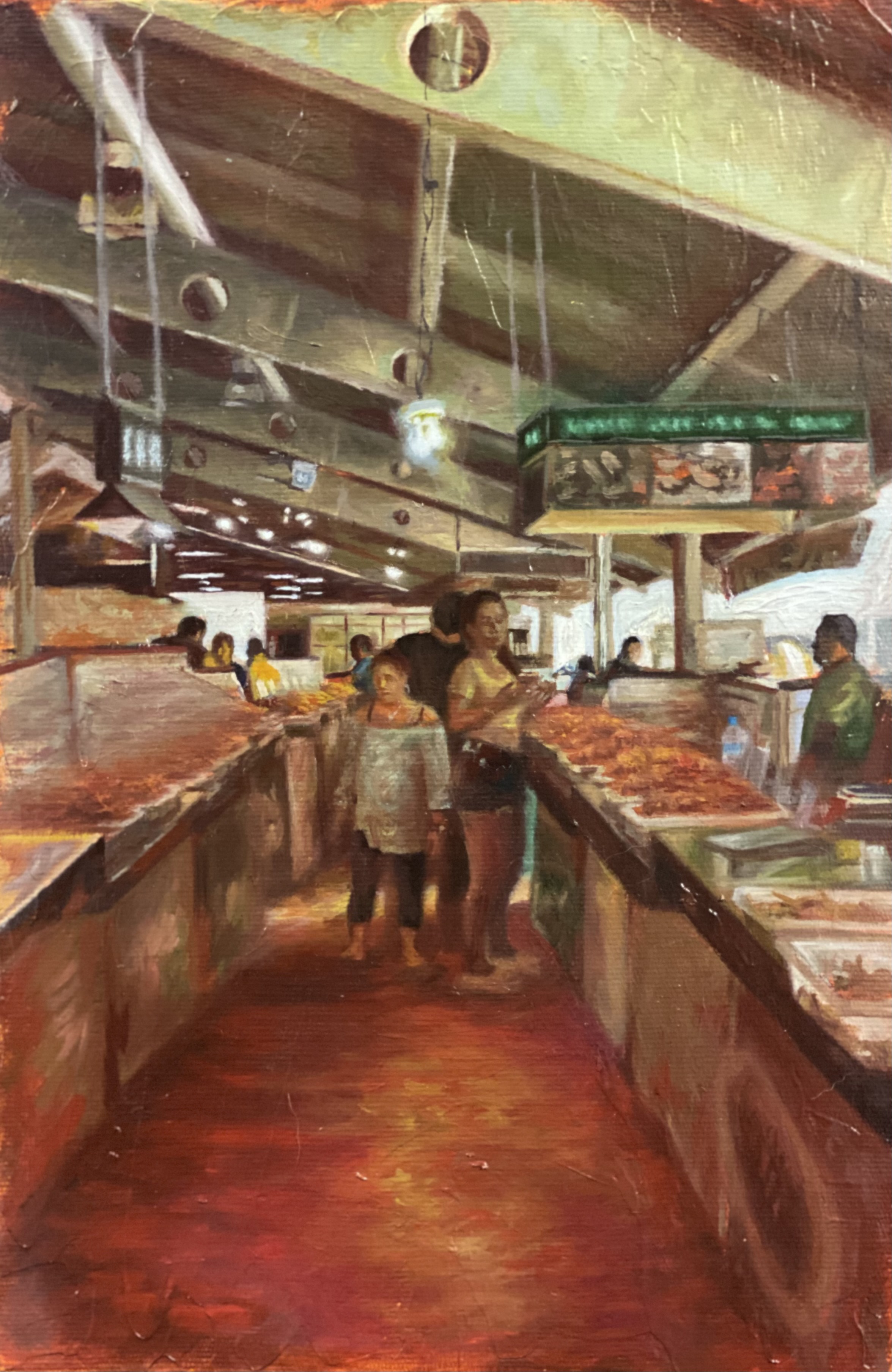 Propínquo, 2024. Técnica mista sobre tela (acrílica e óleo), 30 x 20 x 3,5 cm. 