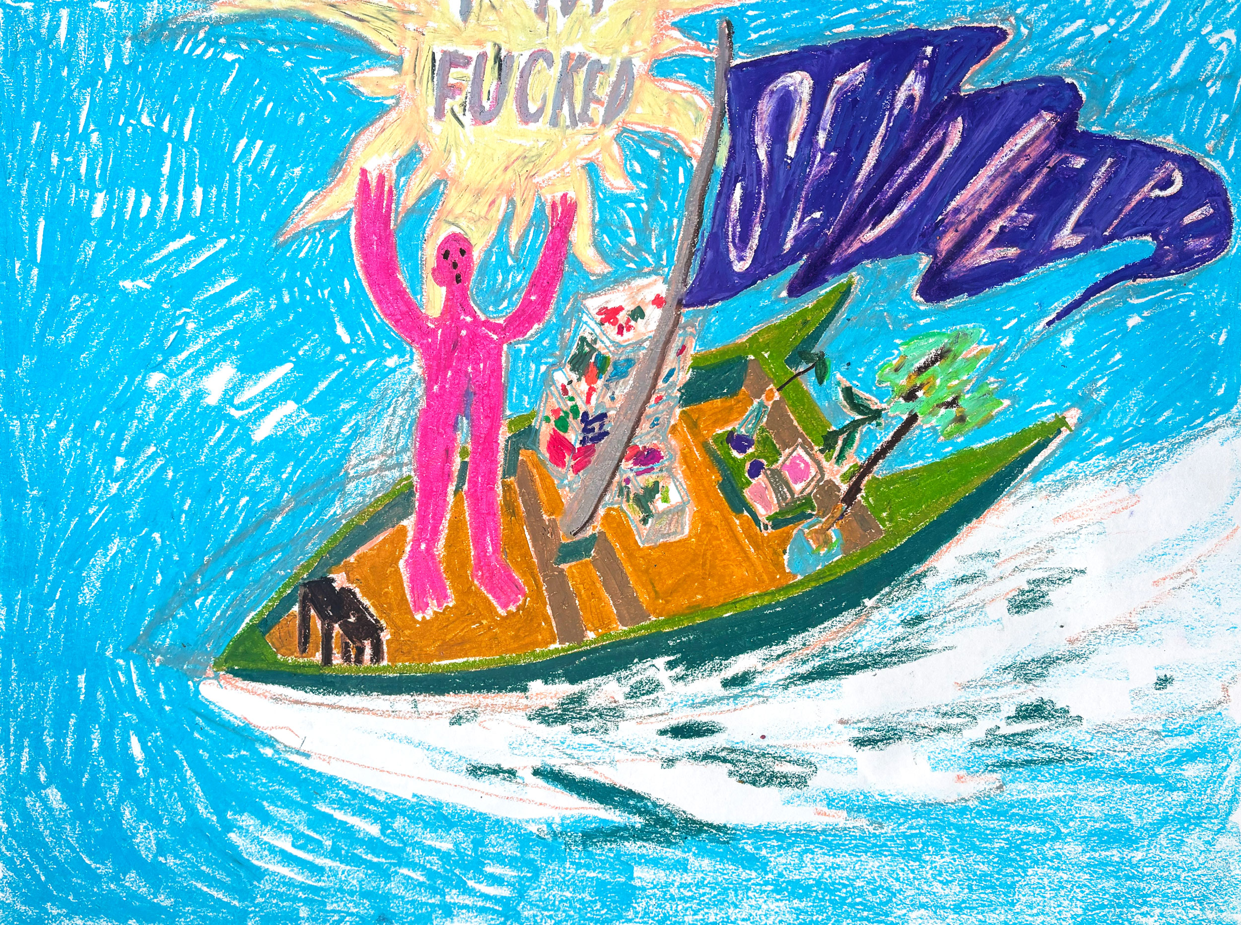 untitled, oil pastel, 40x60cm, 400 eur