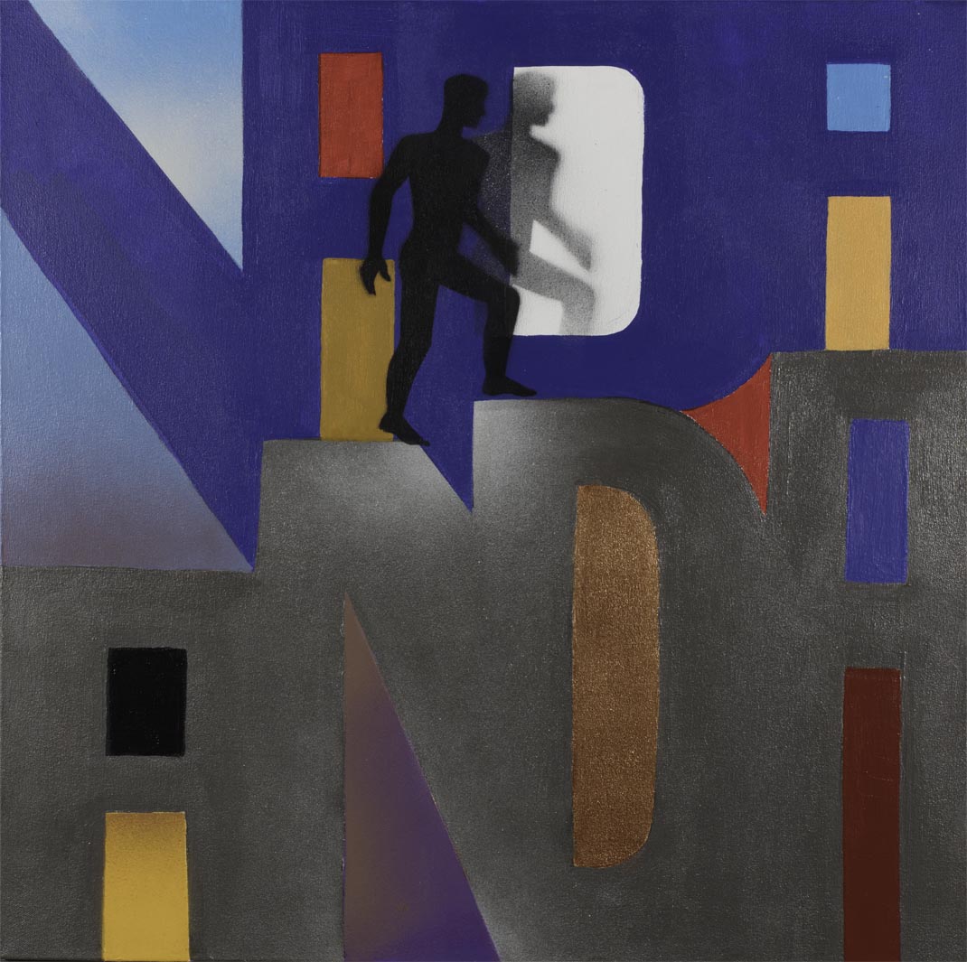 NADA - Tinta acrílica e spray sobre tela - 60 X 60 cm - 2016