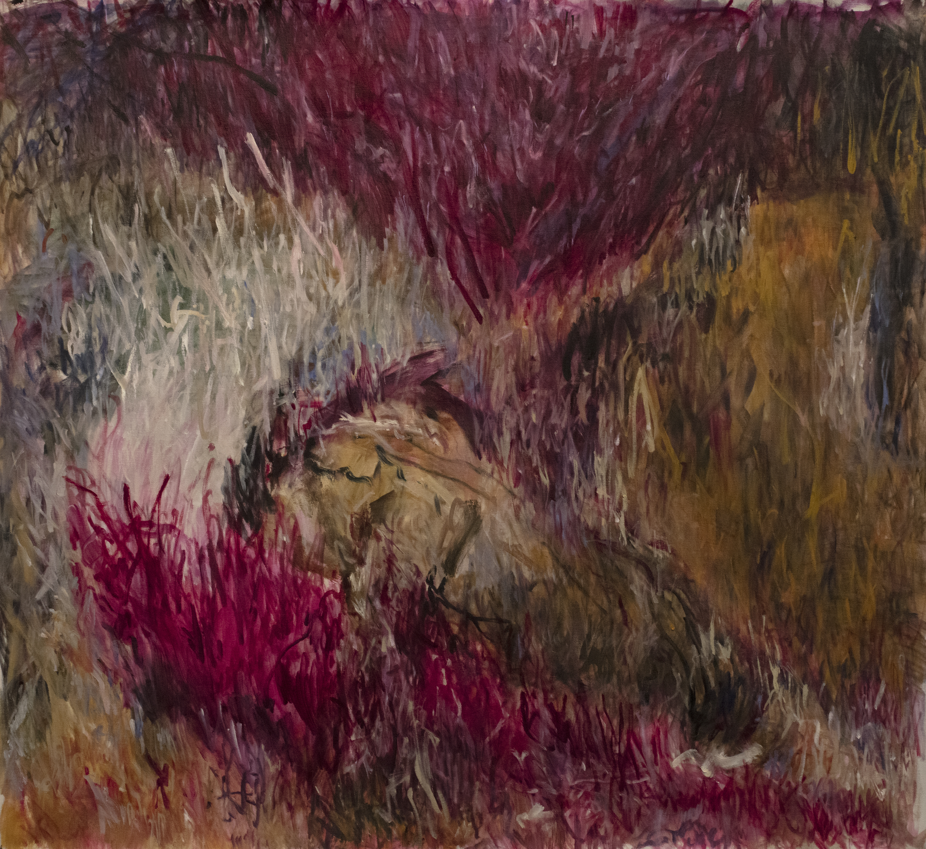 Sandra Leal, Ofuscamiento / Obfuscation, 2023, oil on canvas, 33 9/10 x 31 1/2 / 86 x 80 cm. © Sandra Leal.
