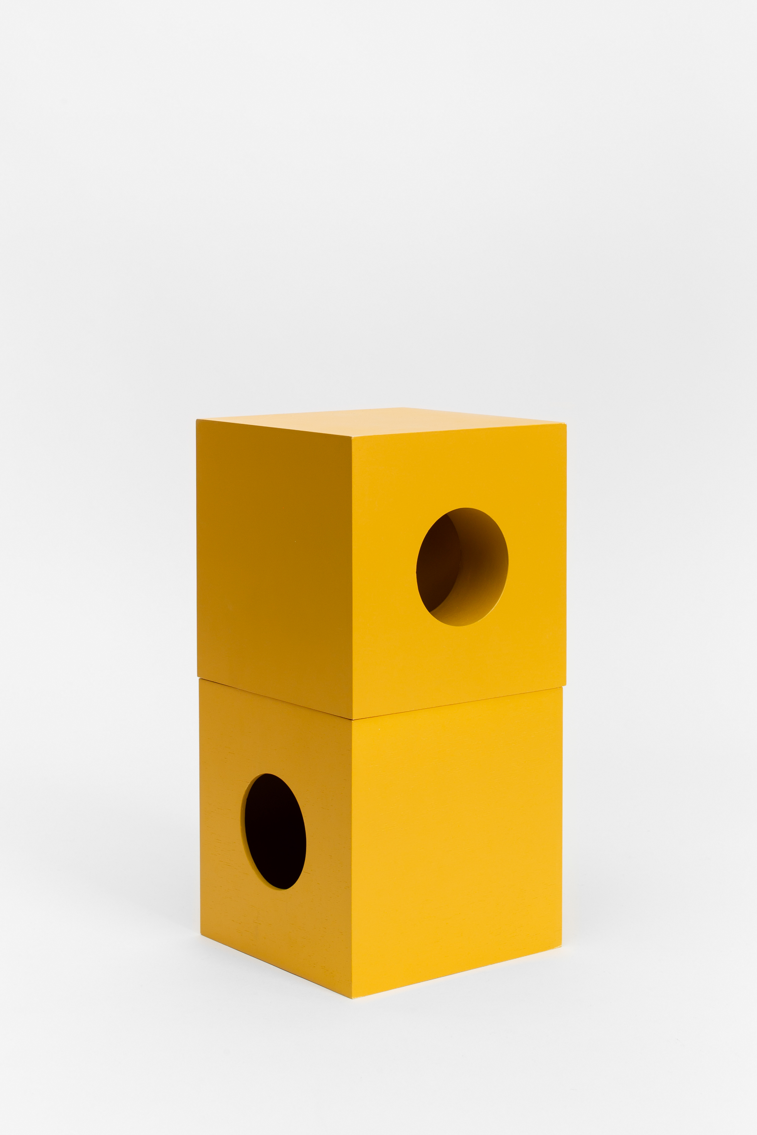 Thickness of a hole, painted plywood, 2019