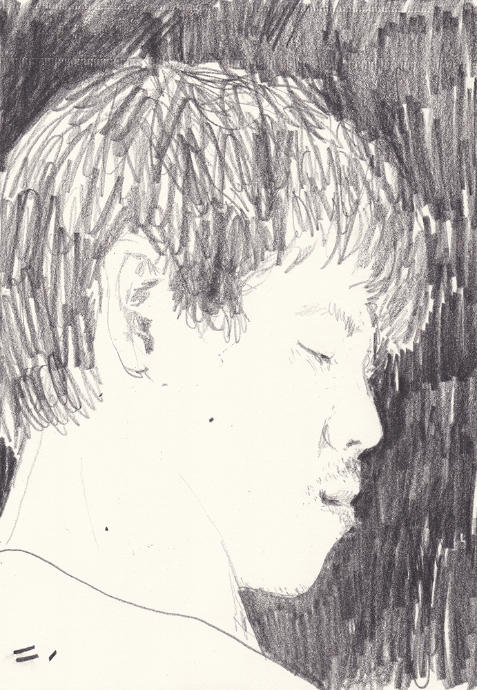 구름같은 형, 2017, pencil on paper, 21*14.8(cm)