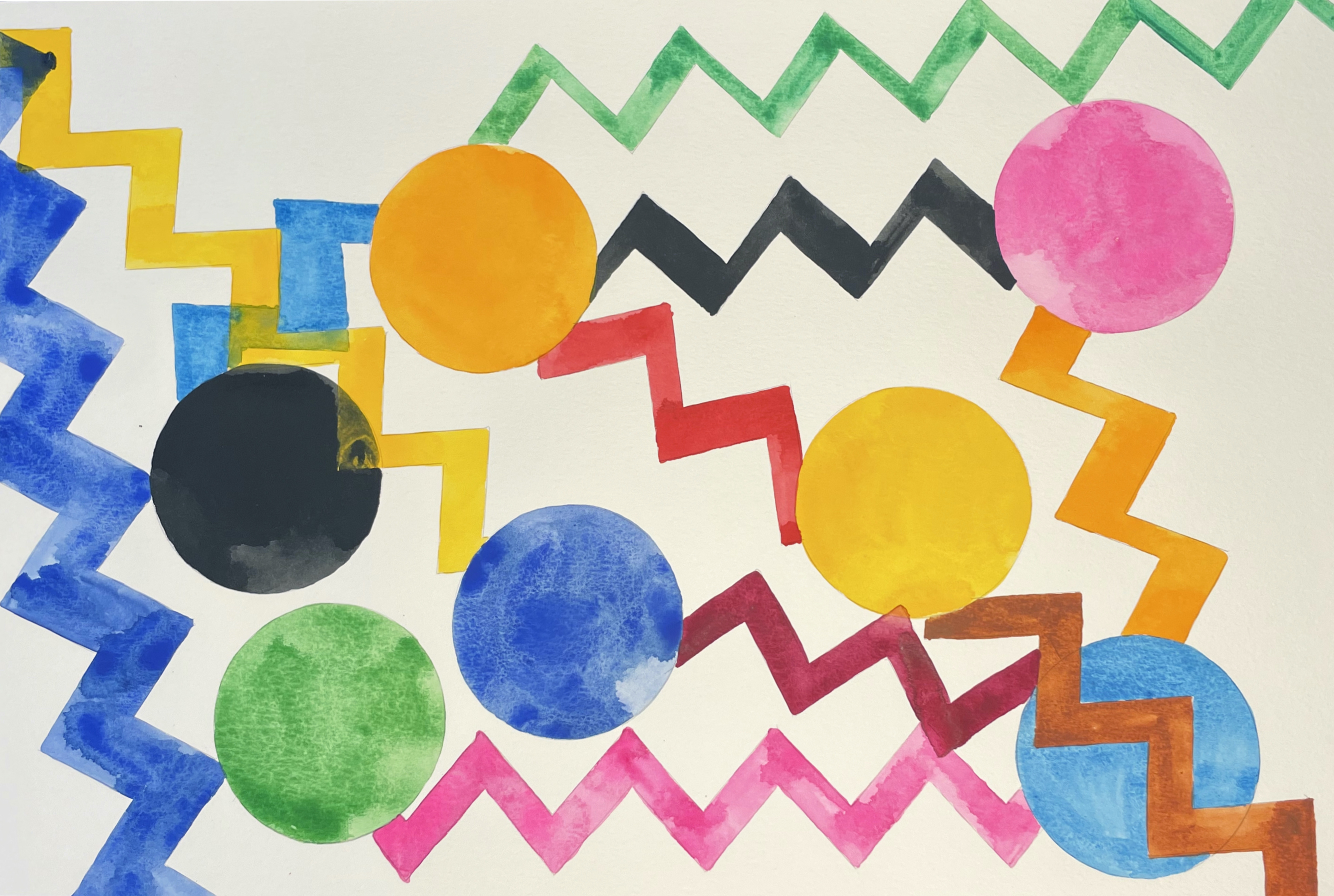 Untitled, 2025. Watercolor and pencil on paper, 30,5 x 46 cm.